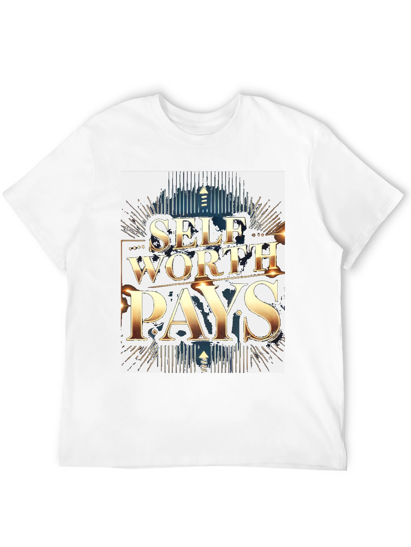 Self Worth Pays Black Graphic Tee