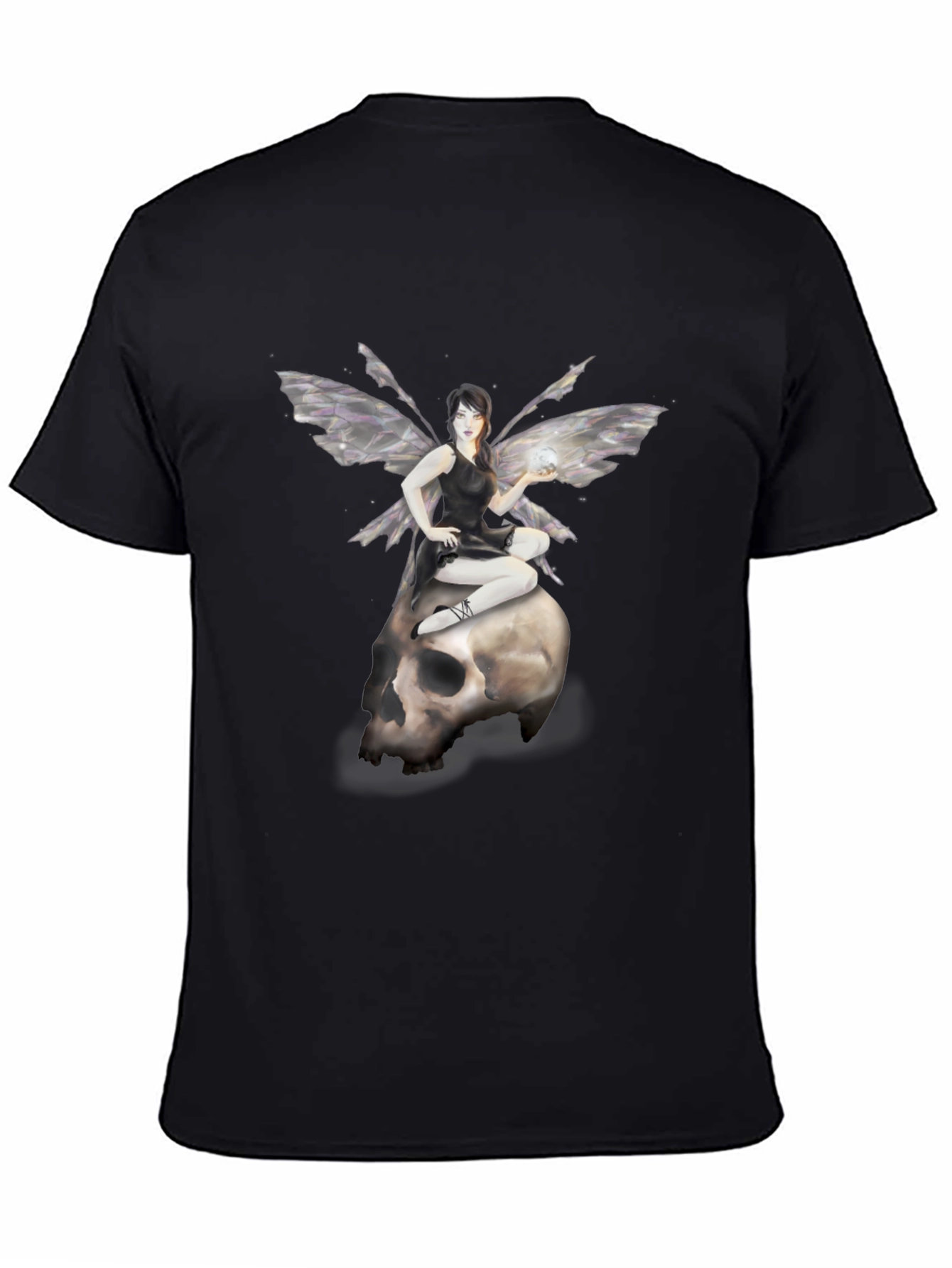 Fairy on Skull Graphic T-Shirt
