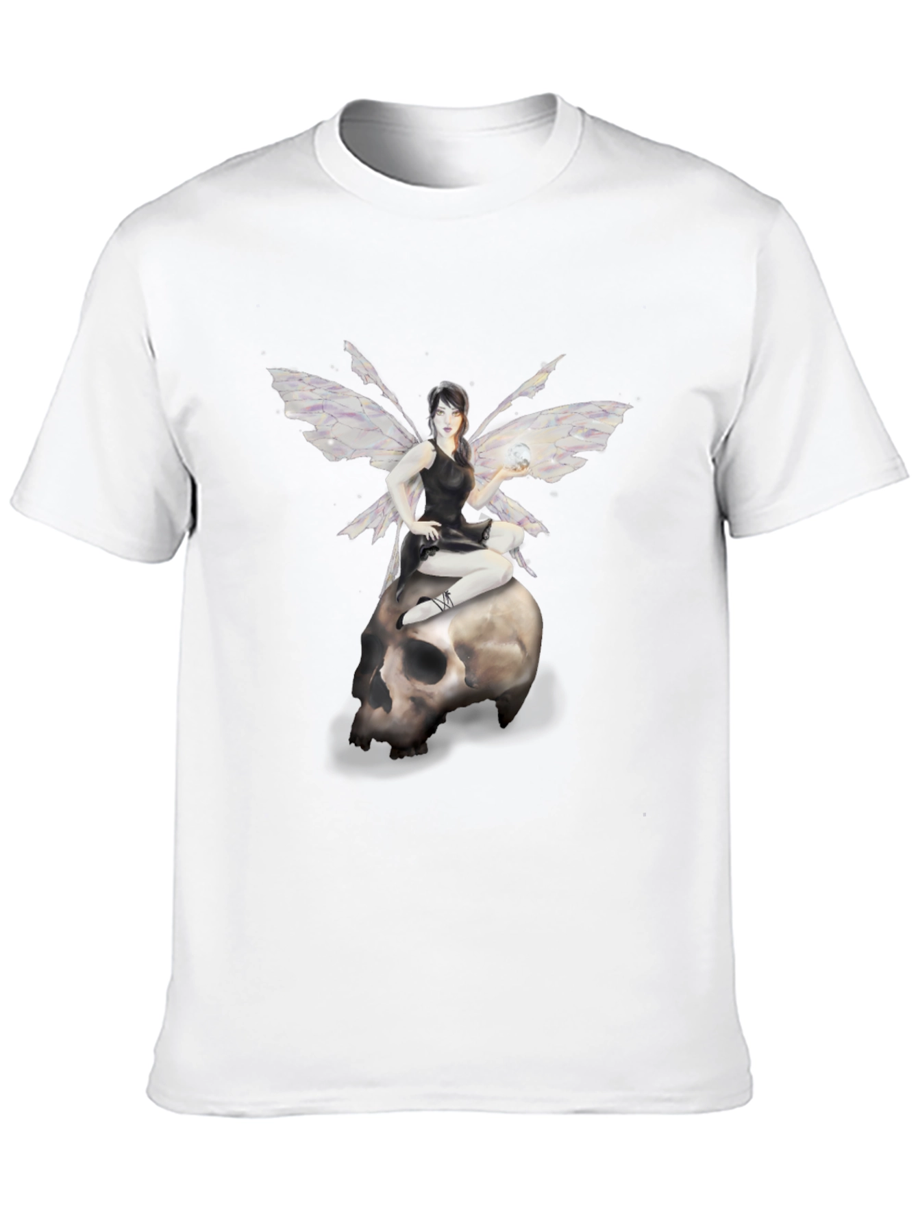 Fairy on Skull Graphic T-Shirt