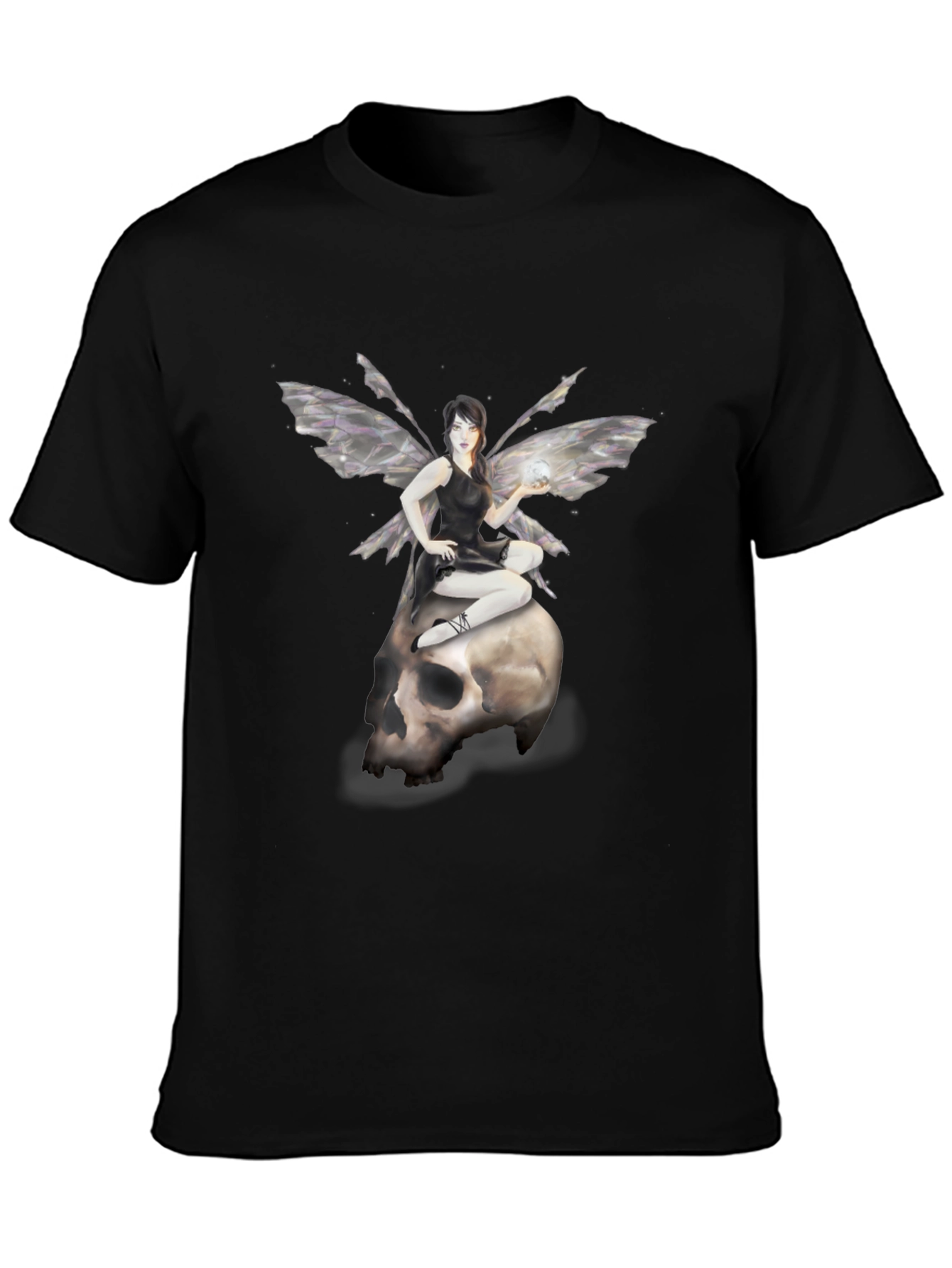 Fairy on Skull Graphic T-Shirt