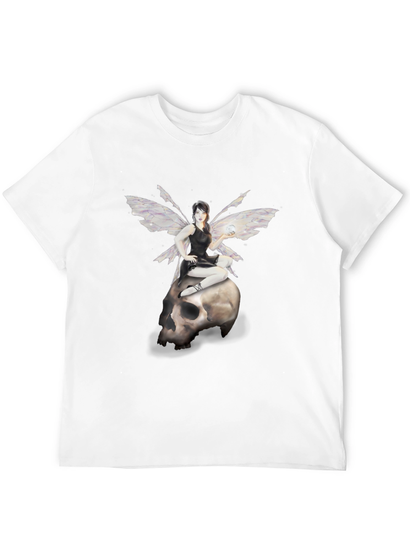 Fairy on Skull Graphic T-Shirt