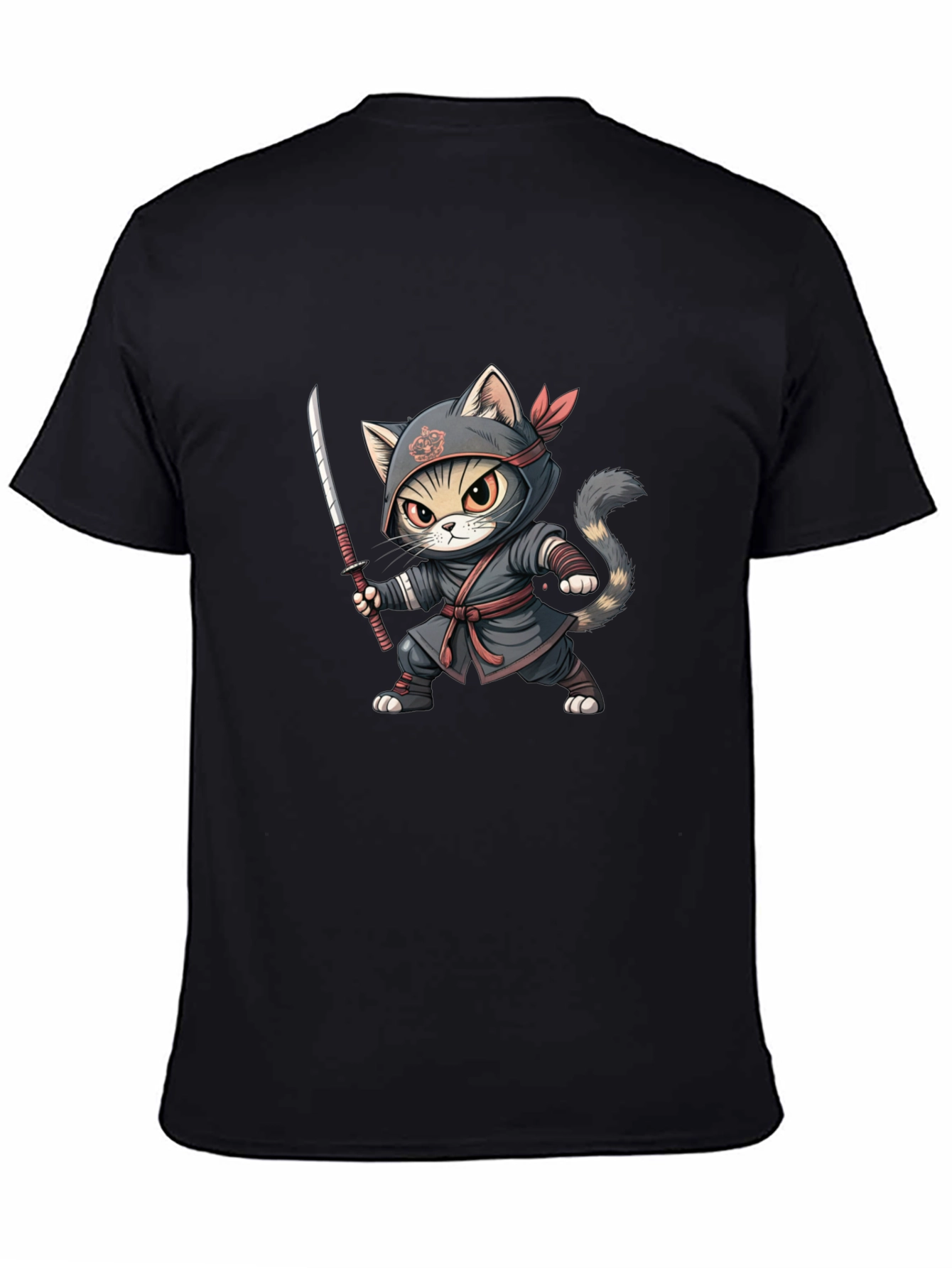 Ninja Cat Graphic Tee - Stealth Style!