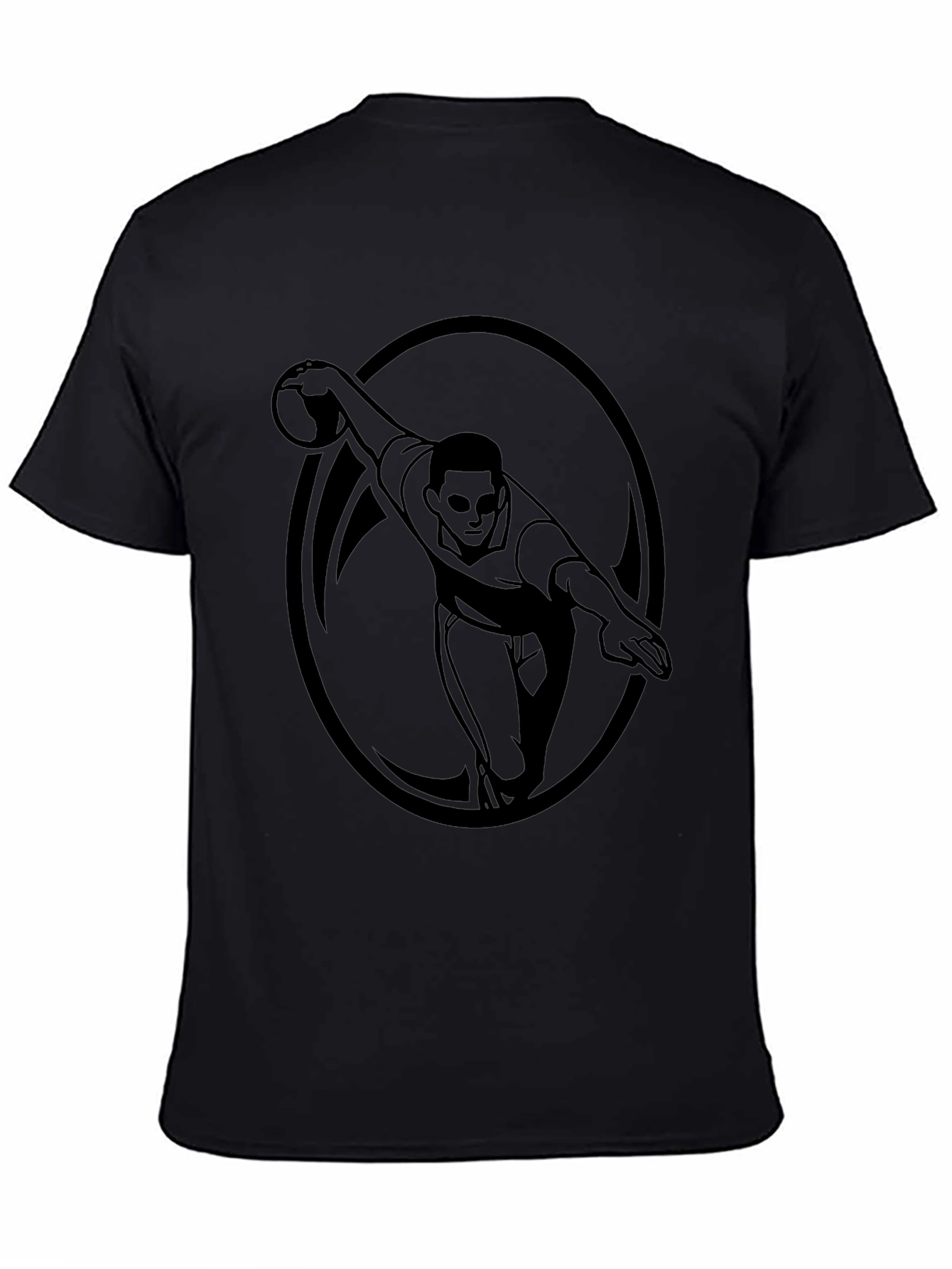 Bowling Strike Graphic Tee - Mens Black T-Shirt