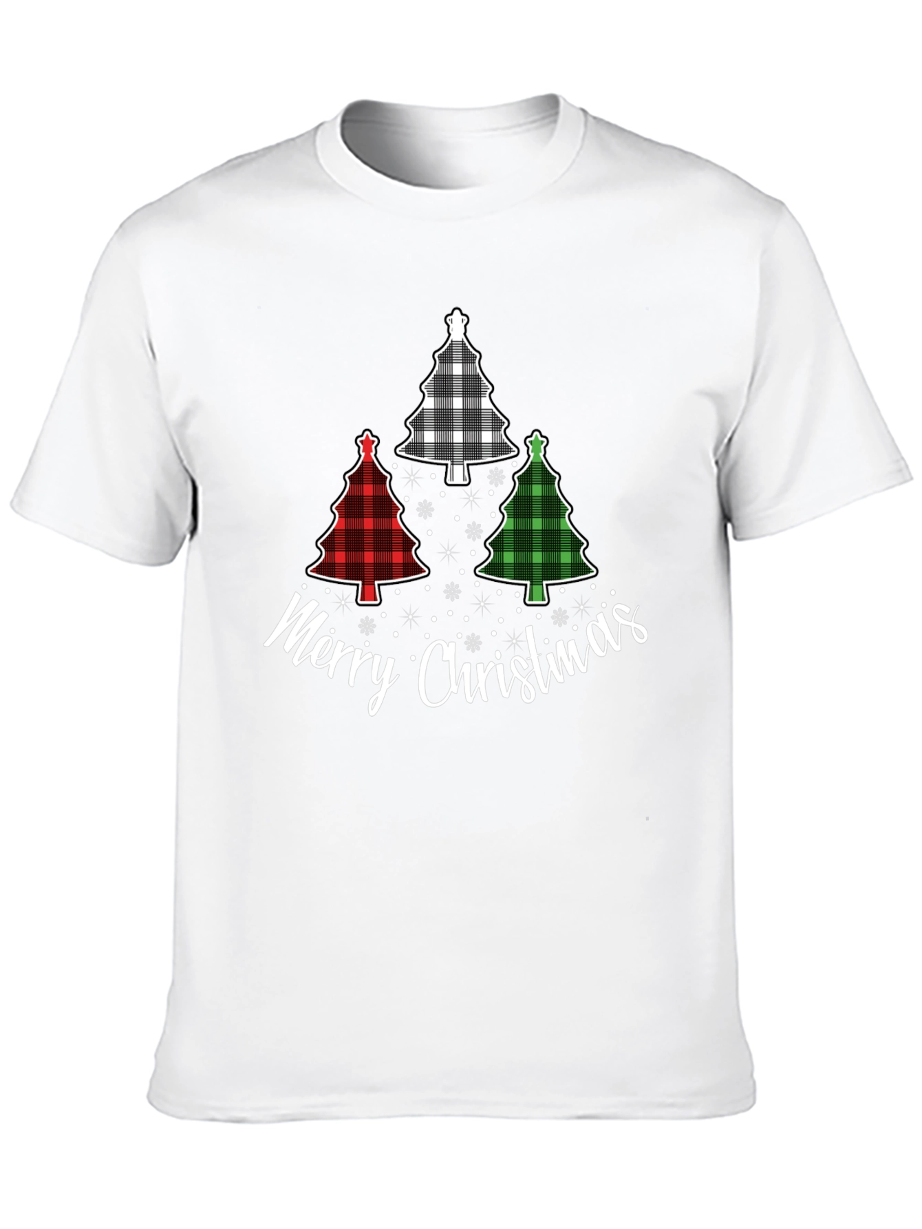 Merry Christmas Tree Plaid T-Shirt