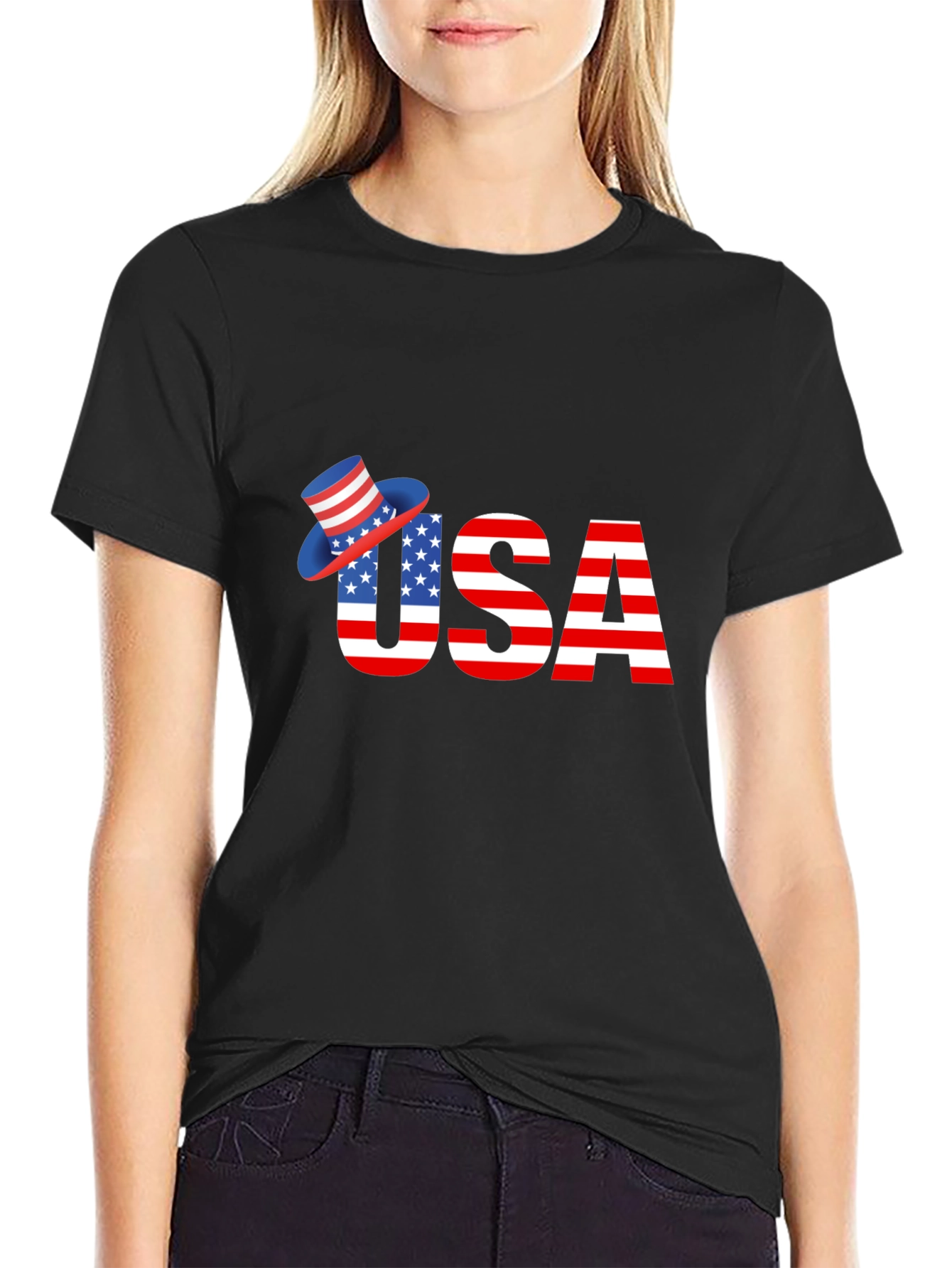 Patriotic USA T-Shirt - American Flag Design