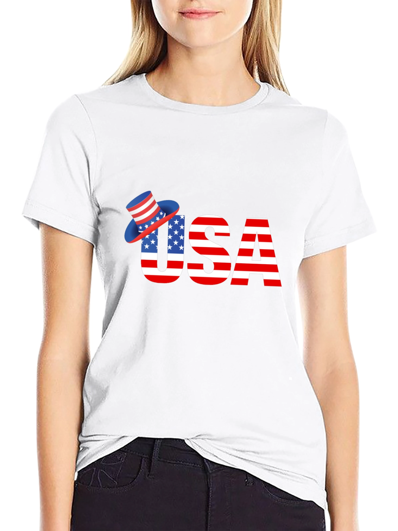 Patriotic USA T-Shirt - American Flag Design
