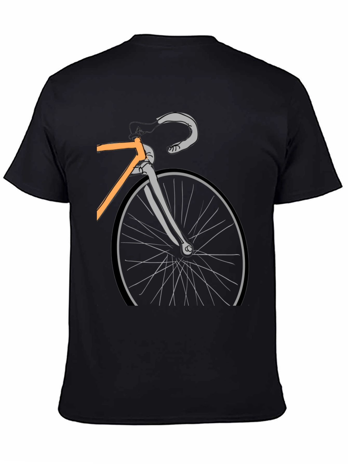 Cycling Graphic T-Shirt - Black Cotton Bike Tee