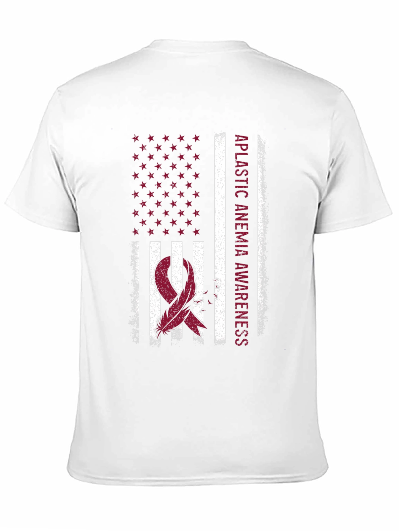 Aplastic Anemia Awareness USA Flag T-Shirt