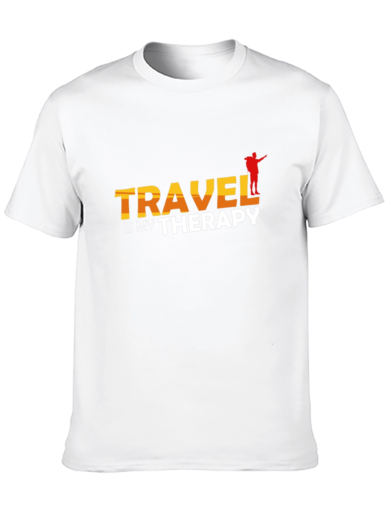 Travel Is My Therapy Black T-Shirt