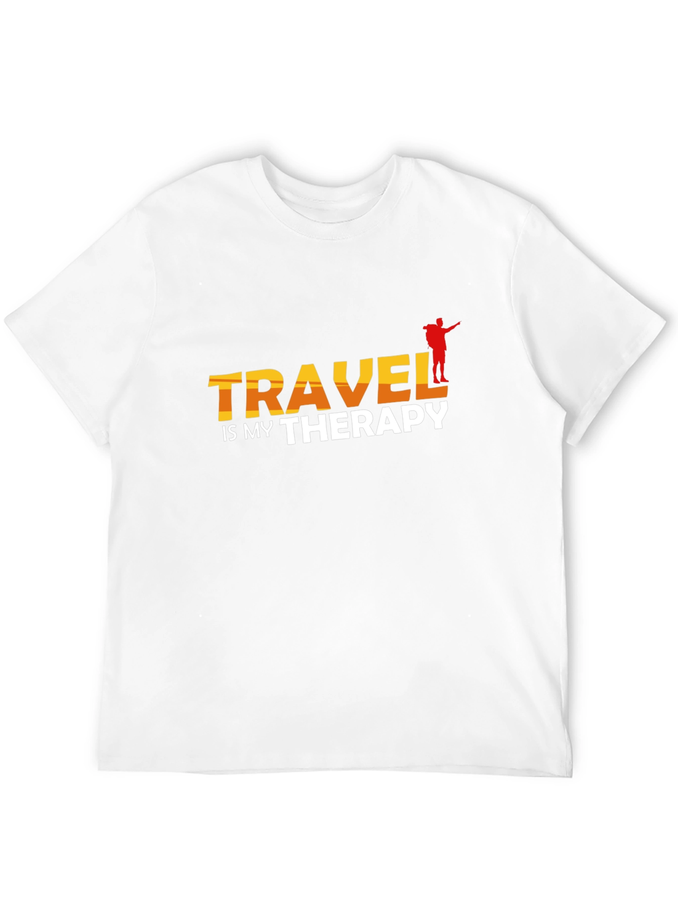 Travel Is My Therapy Black T-Shirt