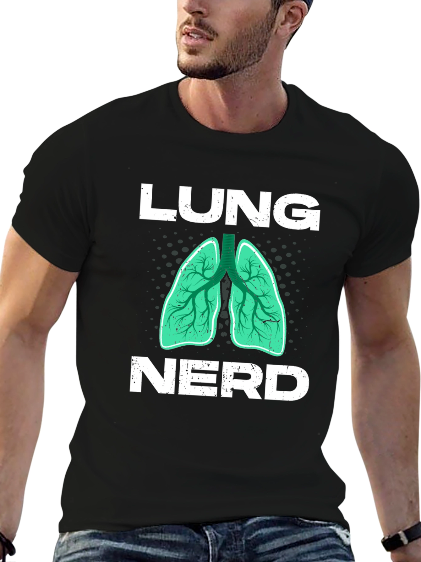 Lung Nerd T-Shirt Anatomy Graphic Tee