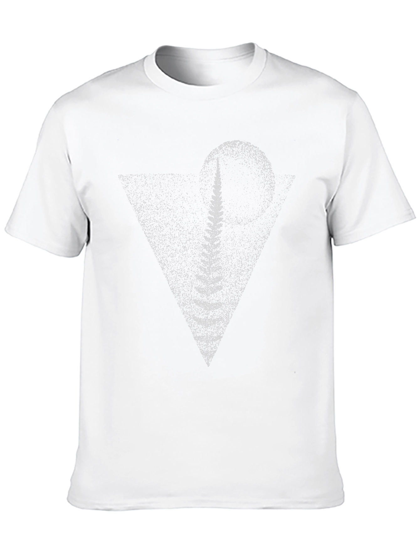 Abstract Fern Triangle Black T-Shirt