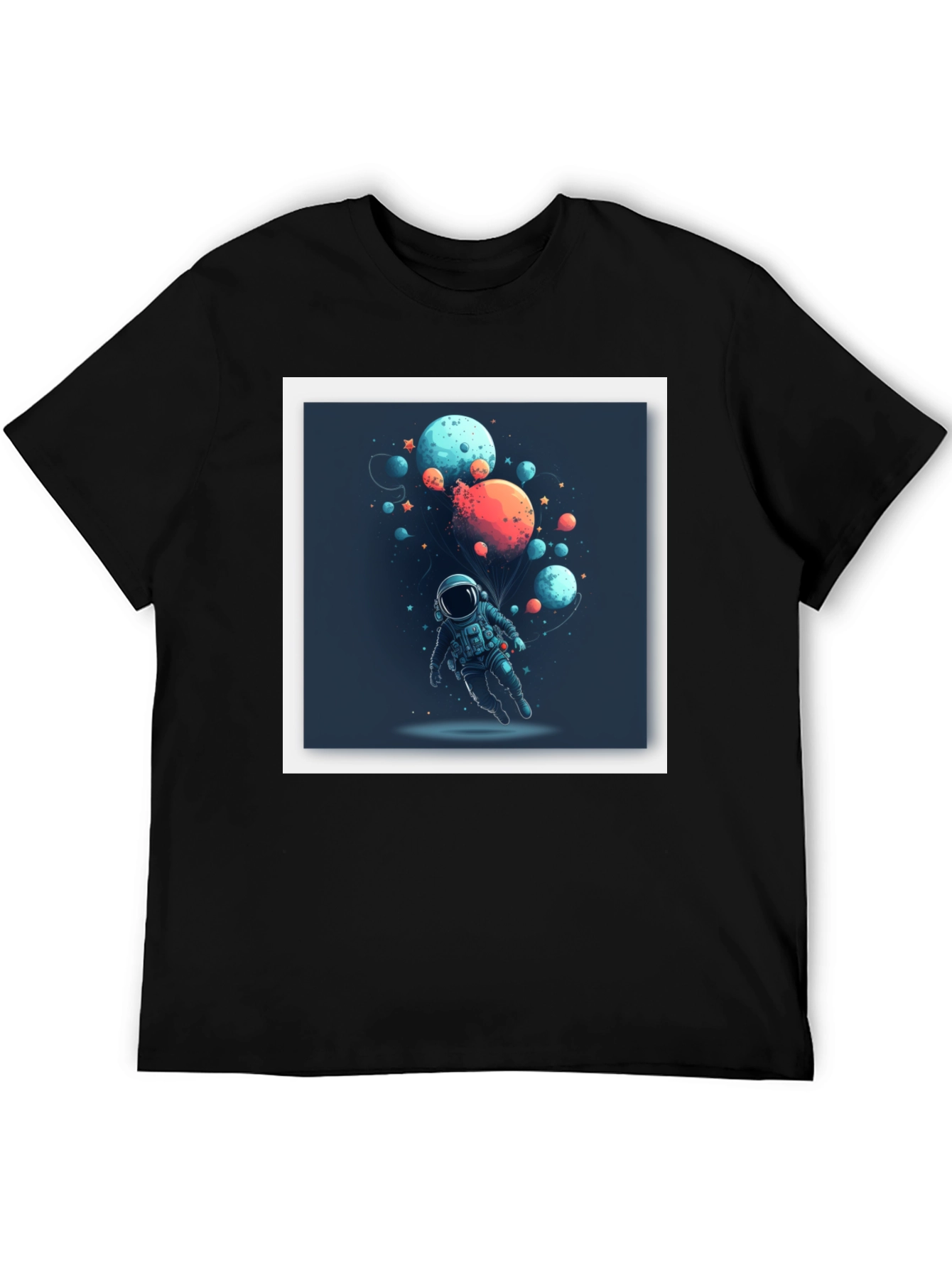 Astronaut Space Adventure Black T-Shirt