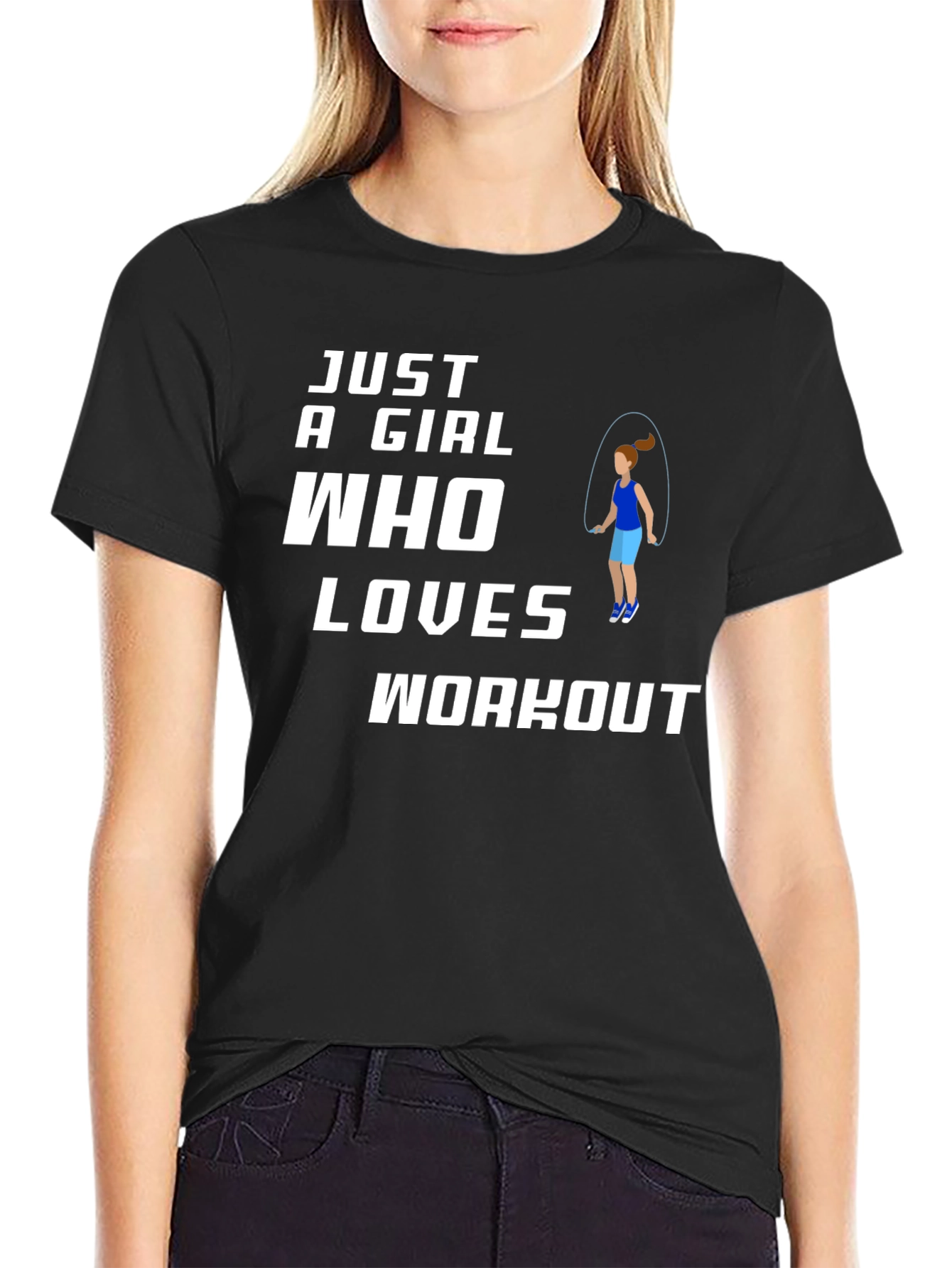 Just A Girl Who Loves Workout Graphic T-Shirt