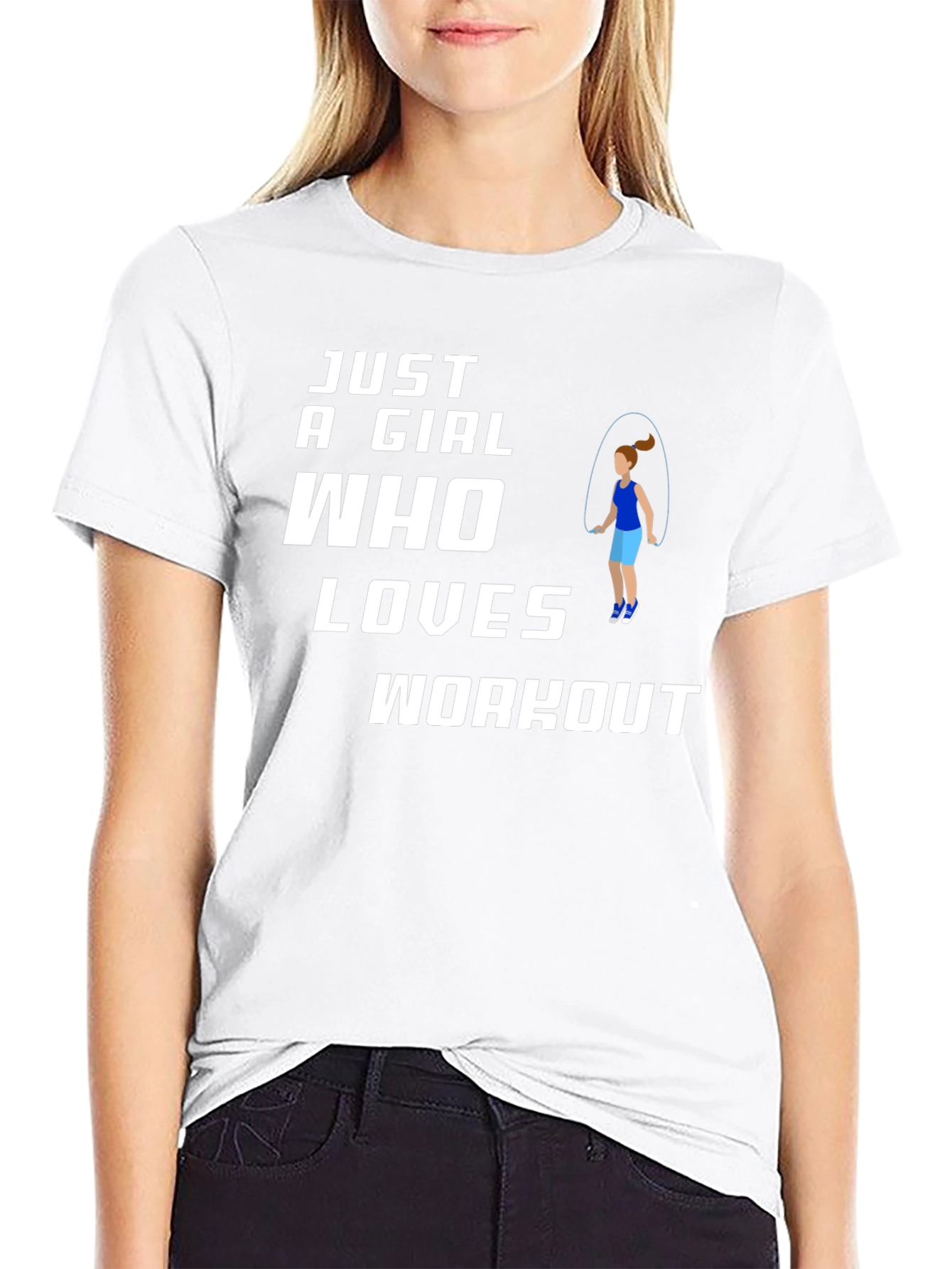 Just A Girl Who Loves Workout Graphic T-Shirt