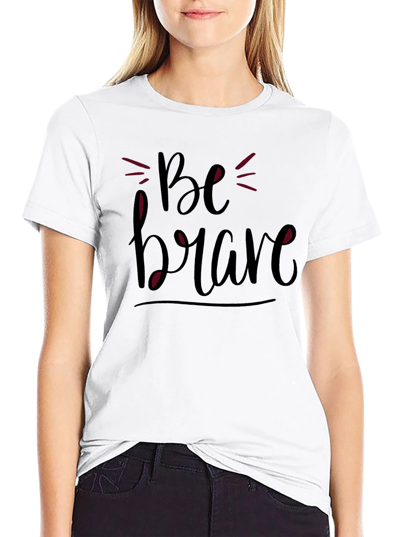 Be Brave Graphic Tee - Trendy Black T-Shirt