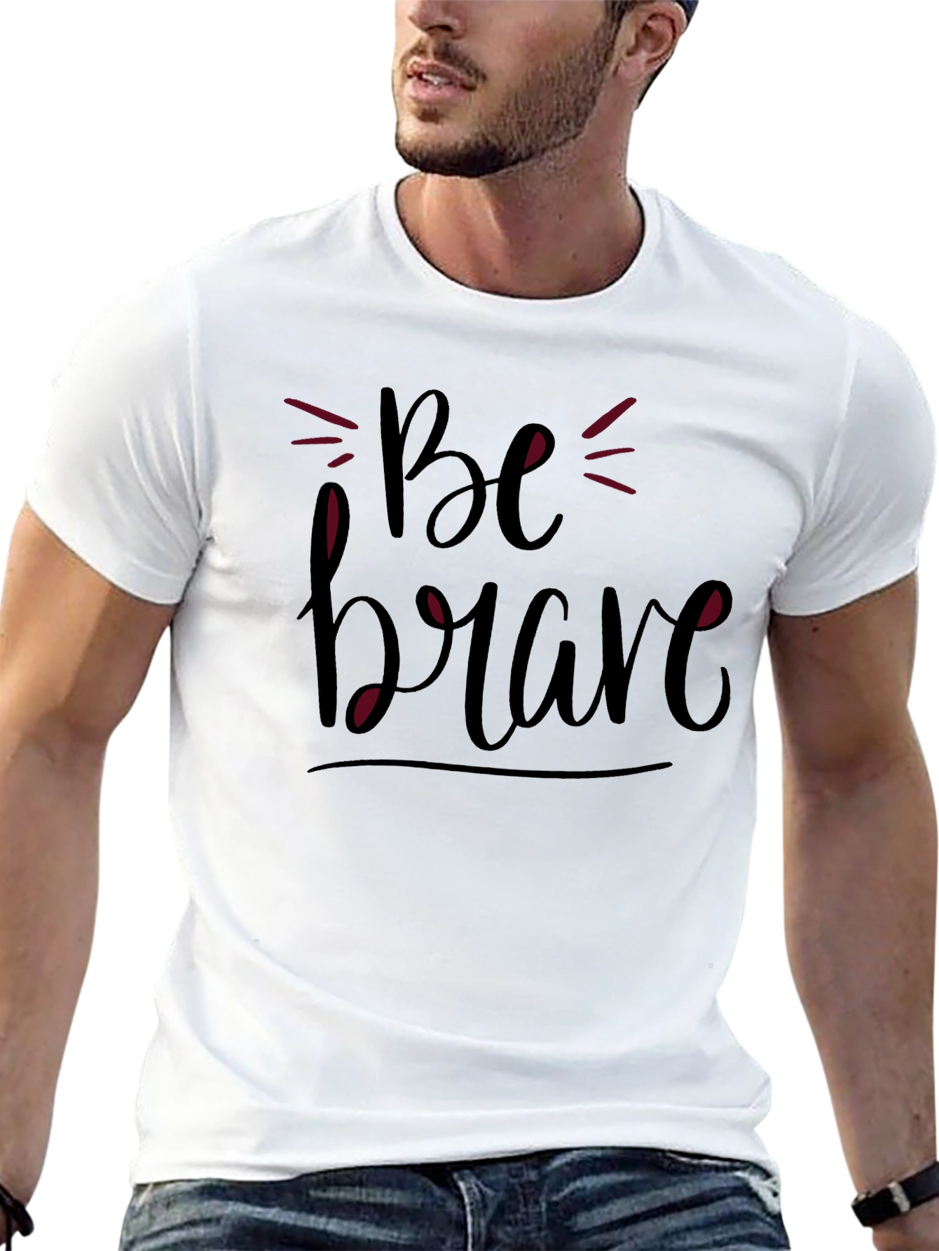 Be Brave Graphic Tee - Trendy Black T-Shirt