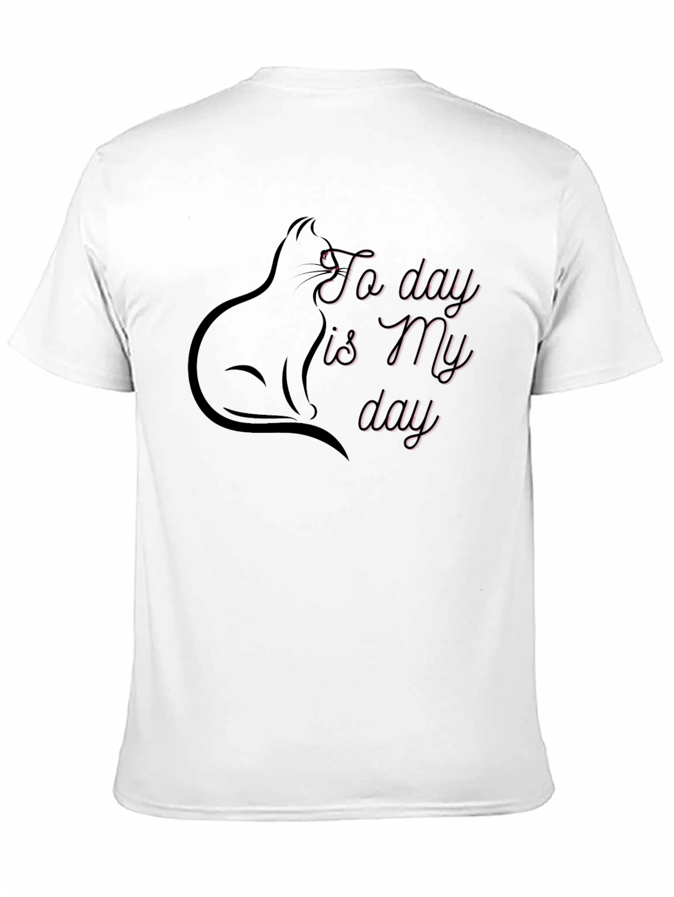 Cat Silhouette Today is My Day Graphic Tee