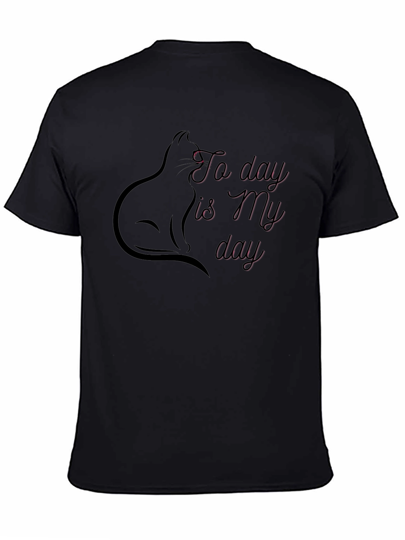 Cat Silhouette Today is My Day Graphic Tee