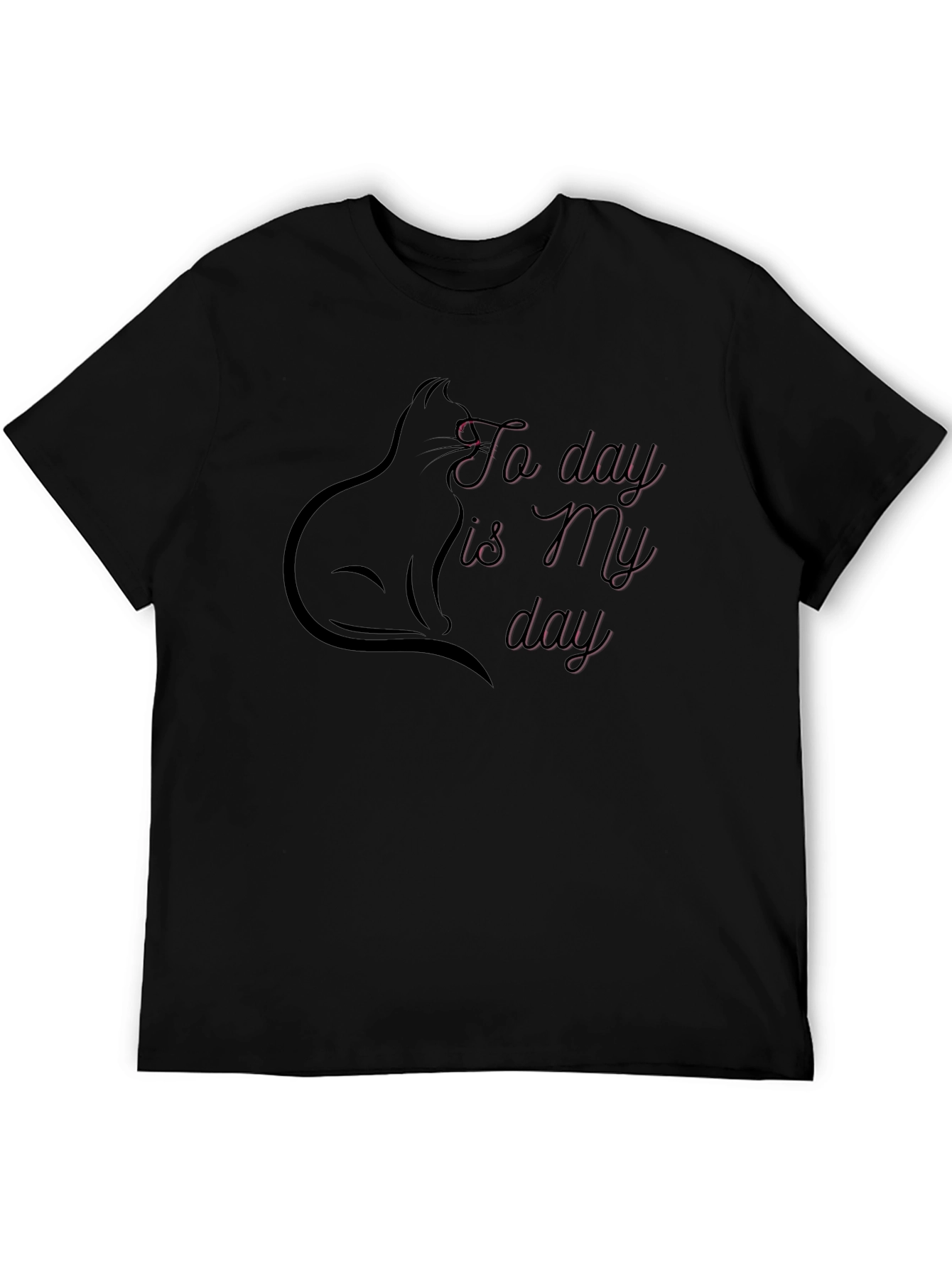 Cat Silhouette Today is My Day Graphic Tee