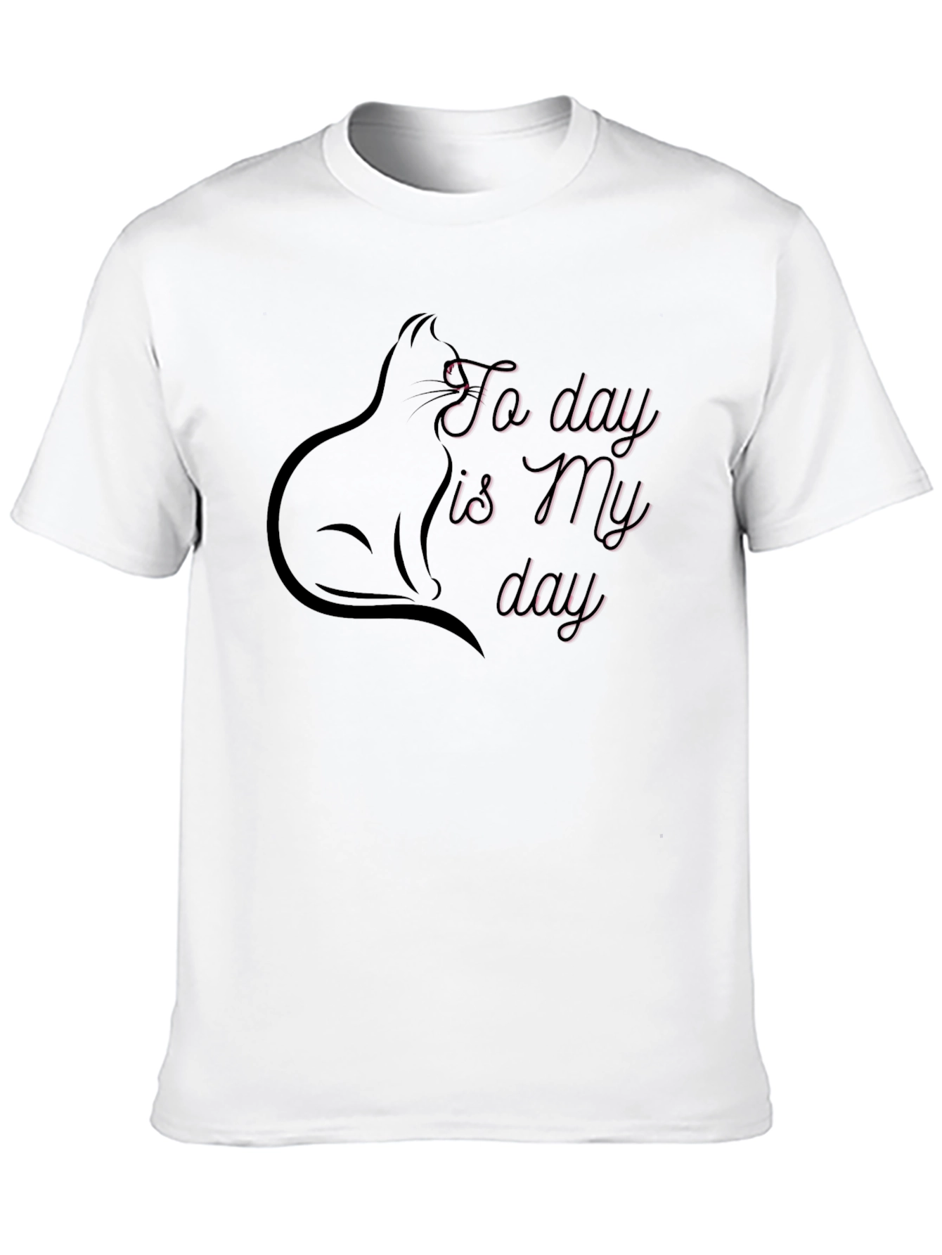 Cat Silhouette Today is My Day Graphic Tee
