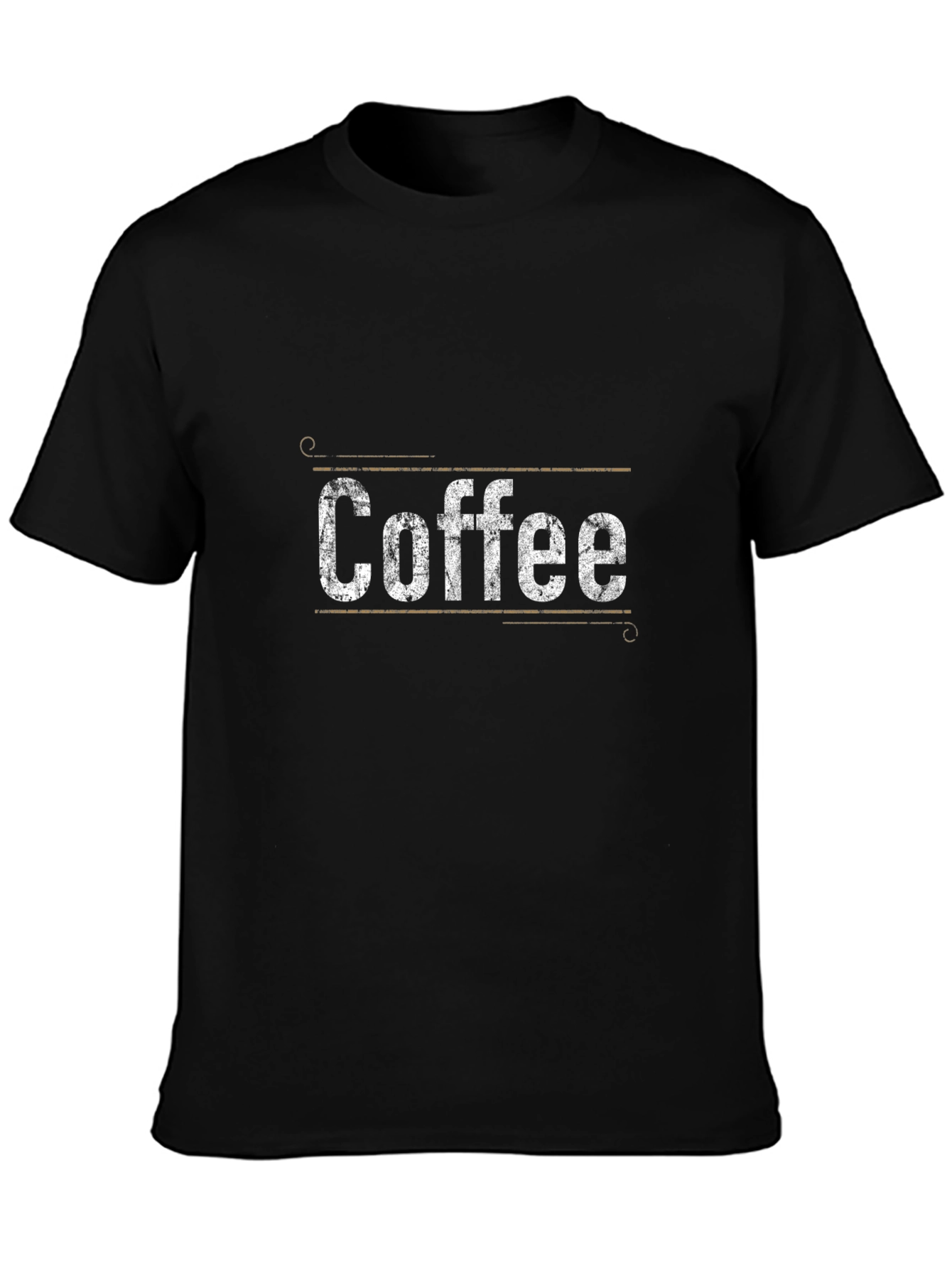 Distressed Coffee Graphic Tee - Unisex Black Shirt