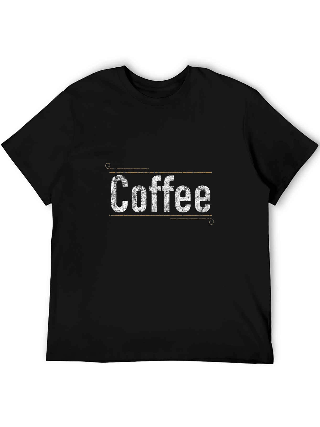Distressed Coffee Graphic Tee - Unisex Black Shirt