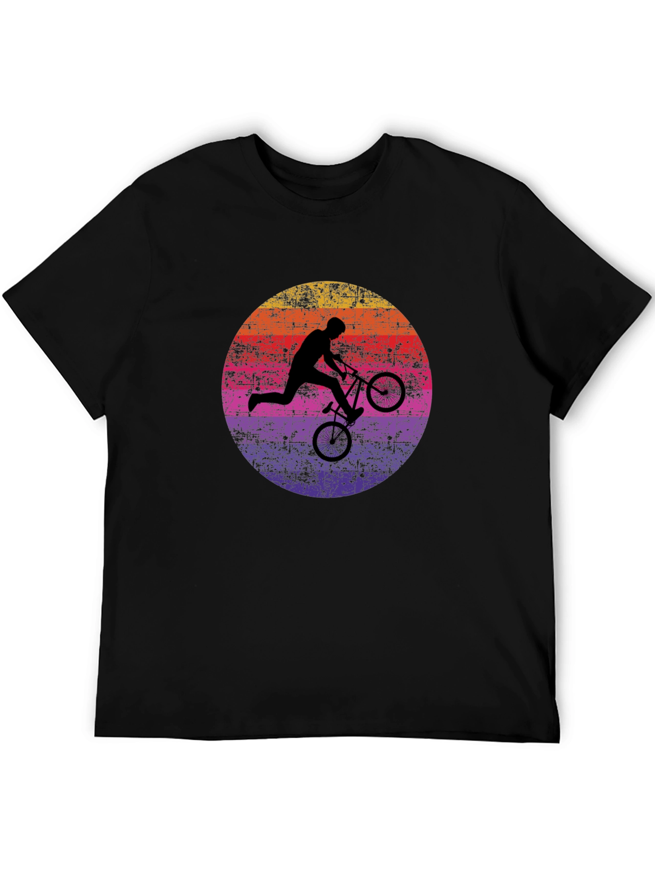 BMX Rider Sunset Graphic Tee - Cool Biking T-Shirt