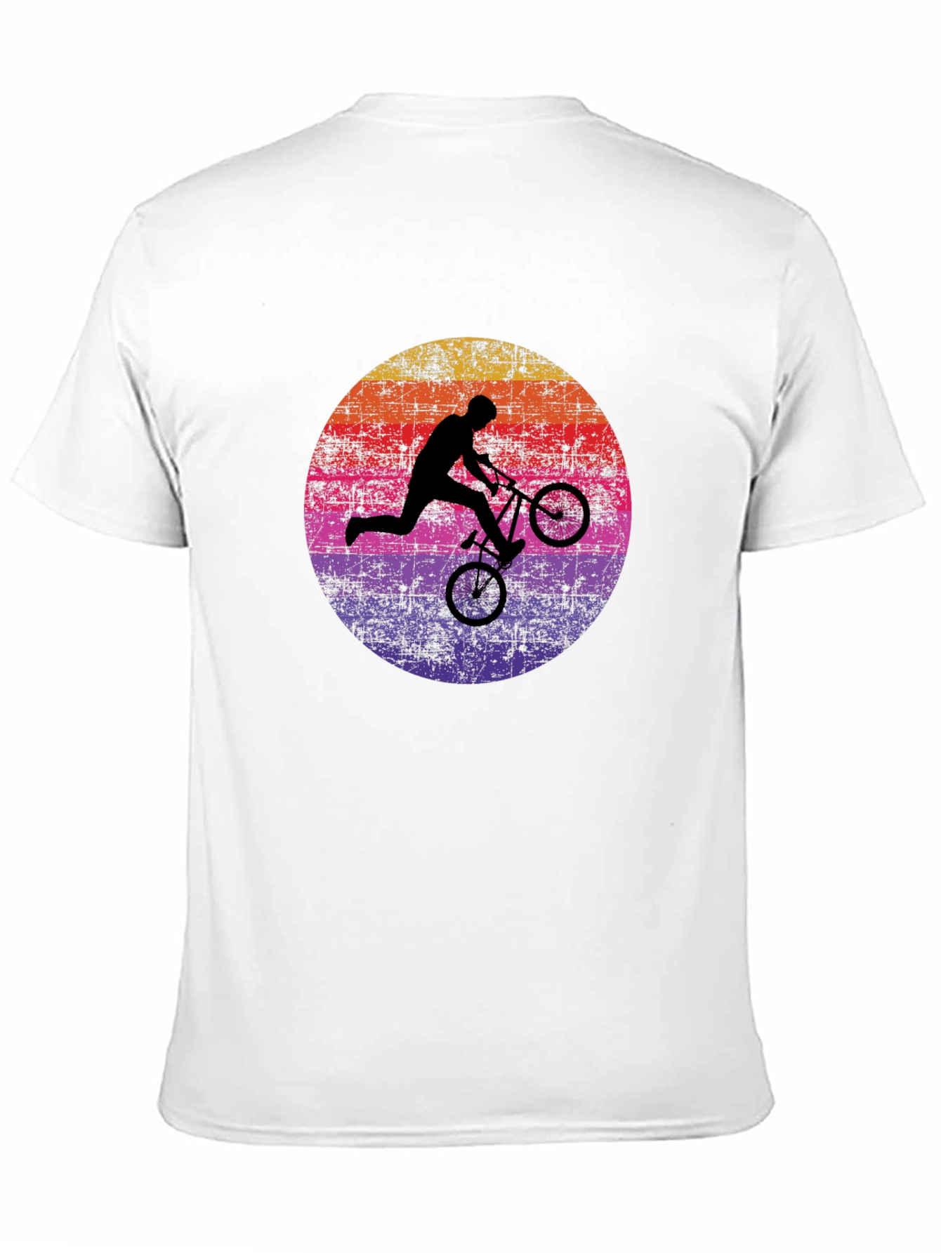 BMX Rider Sunset Graphic Tee - Cool Biking T-Shirt
