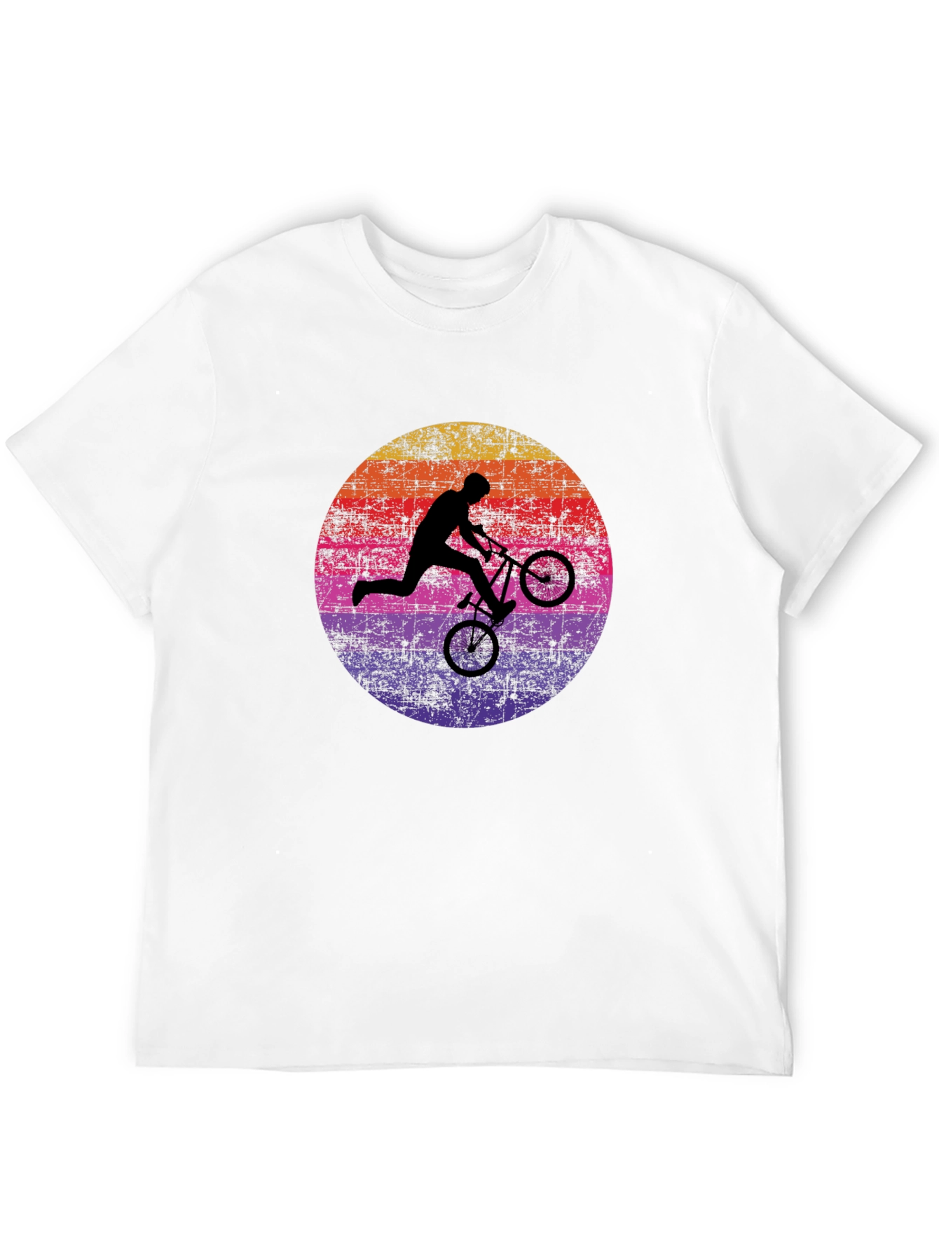 BMX Rider Sunset Graphic Tee - Cool Biking T-Shirt