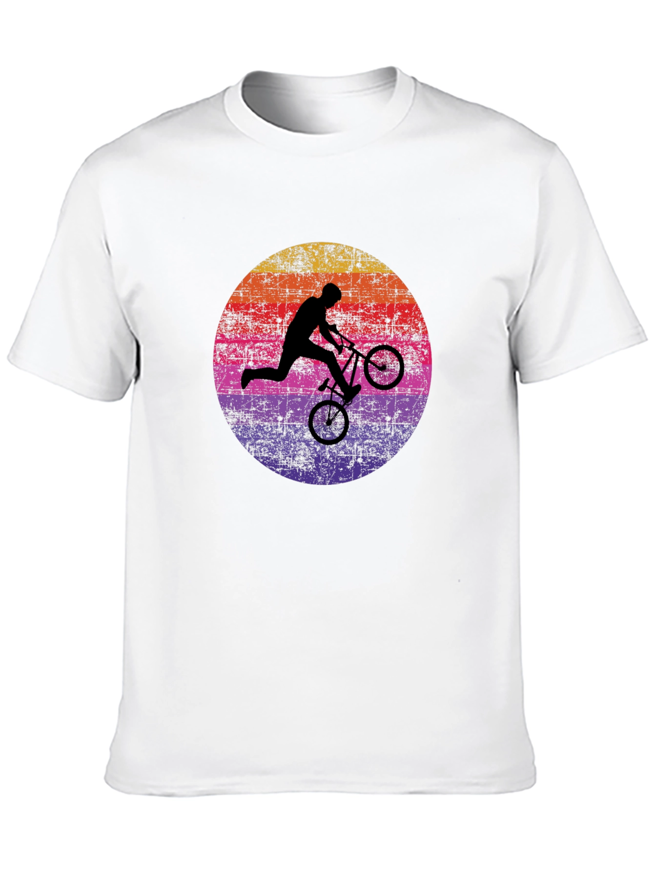 BMX Rider Sunset Graphic Tee - Cool Biking T-Shirt