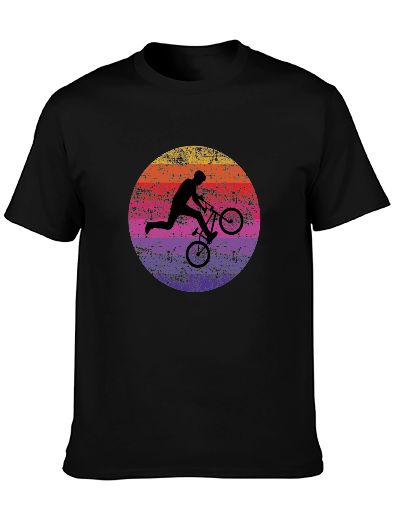 BMX Rider Sunset Graphic Tee - Cool Biking T-Shirt