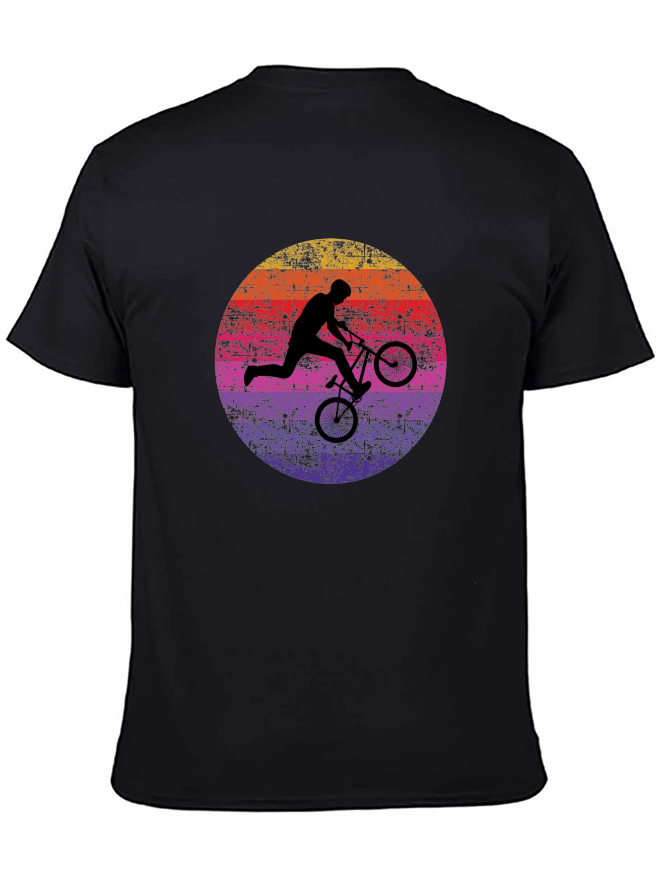BMX Rider Sunset Graphic Tee - Cool Biking T-Shirt