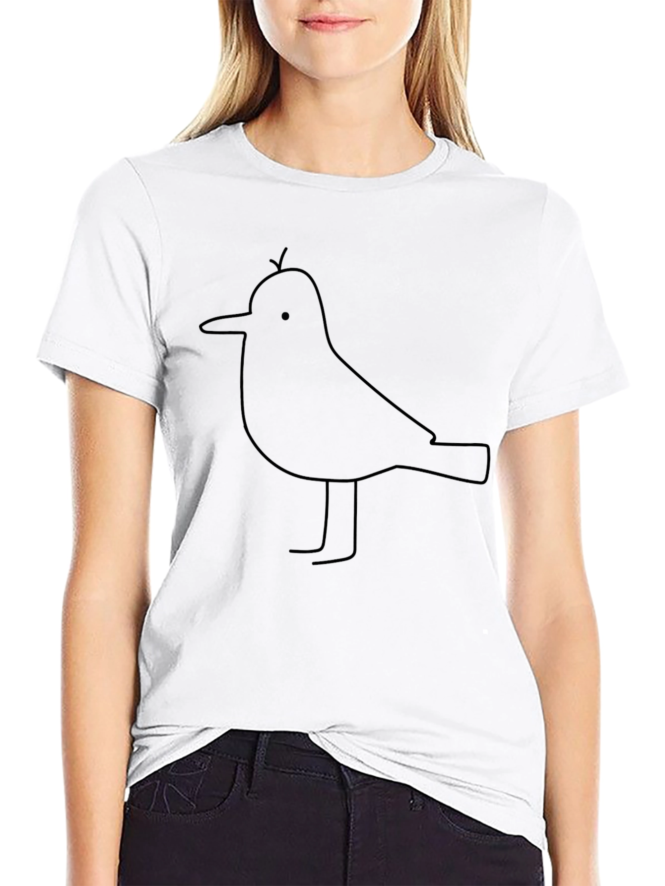 Bird Graphic Black T-Shirt