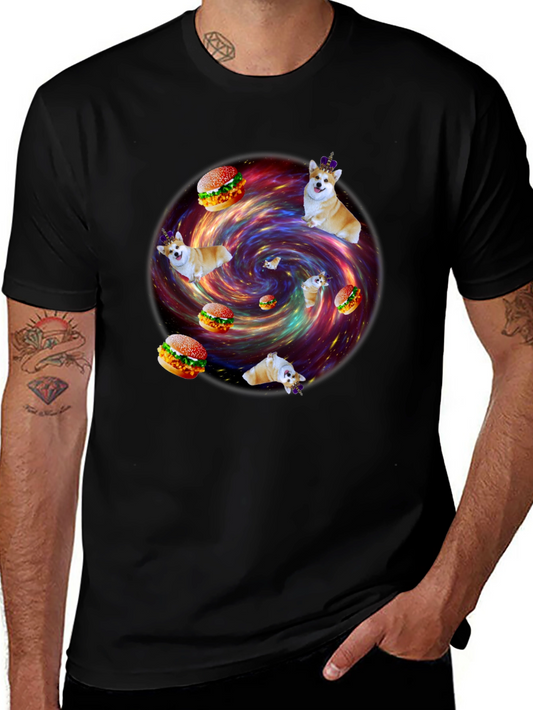 Corgi Burger Galaxy Graphic Tee - Unisex