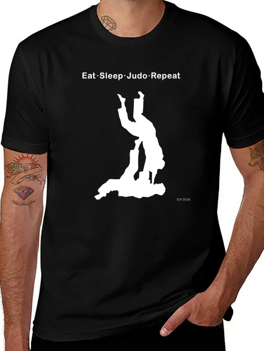 Eat Sleep Judo Repeat Black T-Shirt