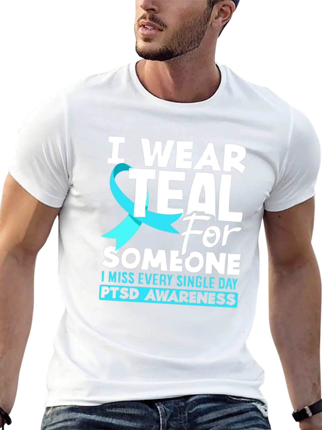 I Wear Teal PTSD Awareness T-Shirt