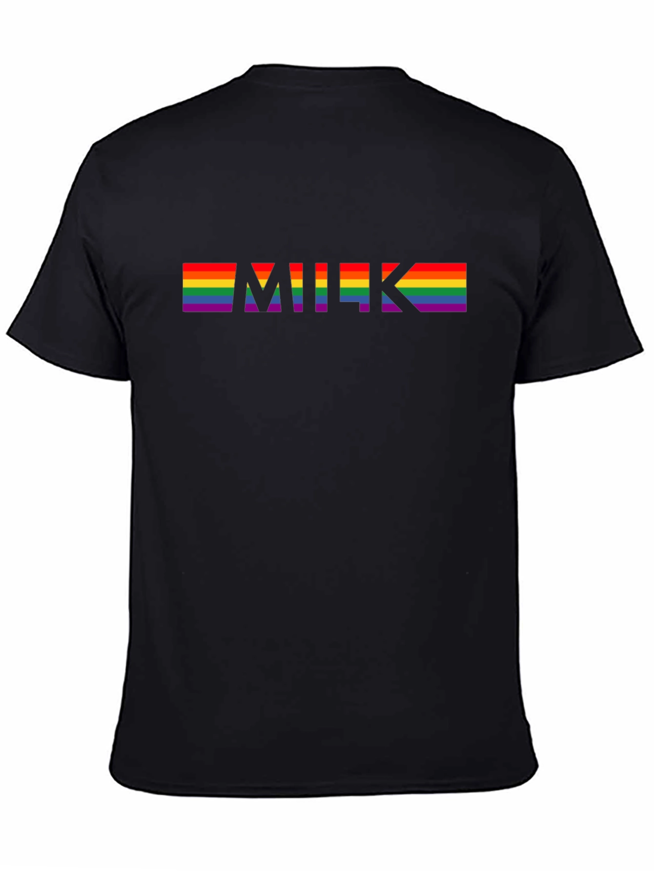 LGBTQ+ Pride Rainbow MILK Graphic Tee - Black