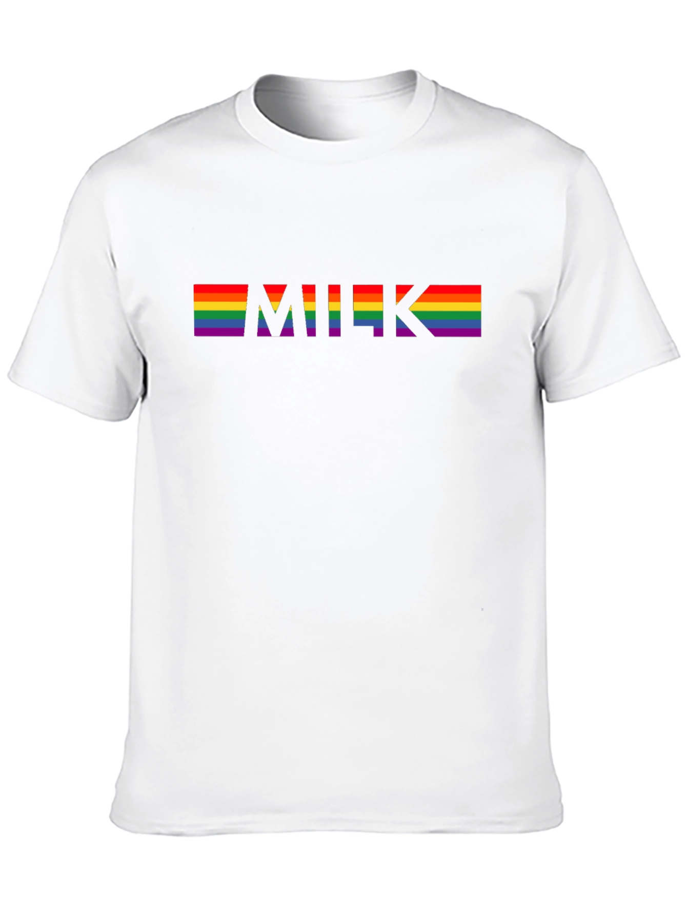 LGBTQ+ Pride Rainbow MILK Graphic Tee - Black