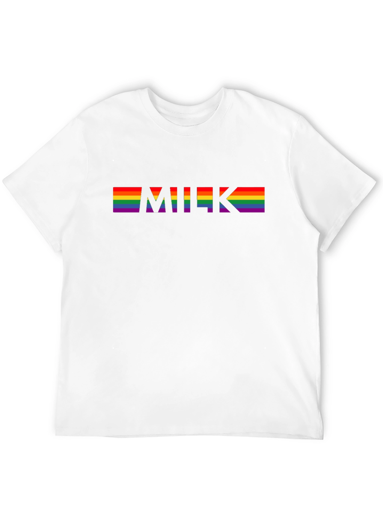 LGBTQ+ Pride Rainbow MILK Graphic Tee - Black