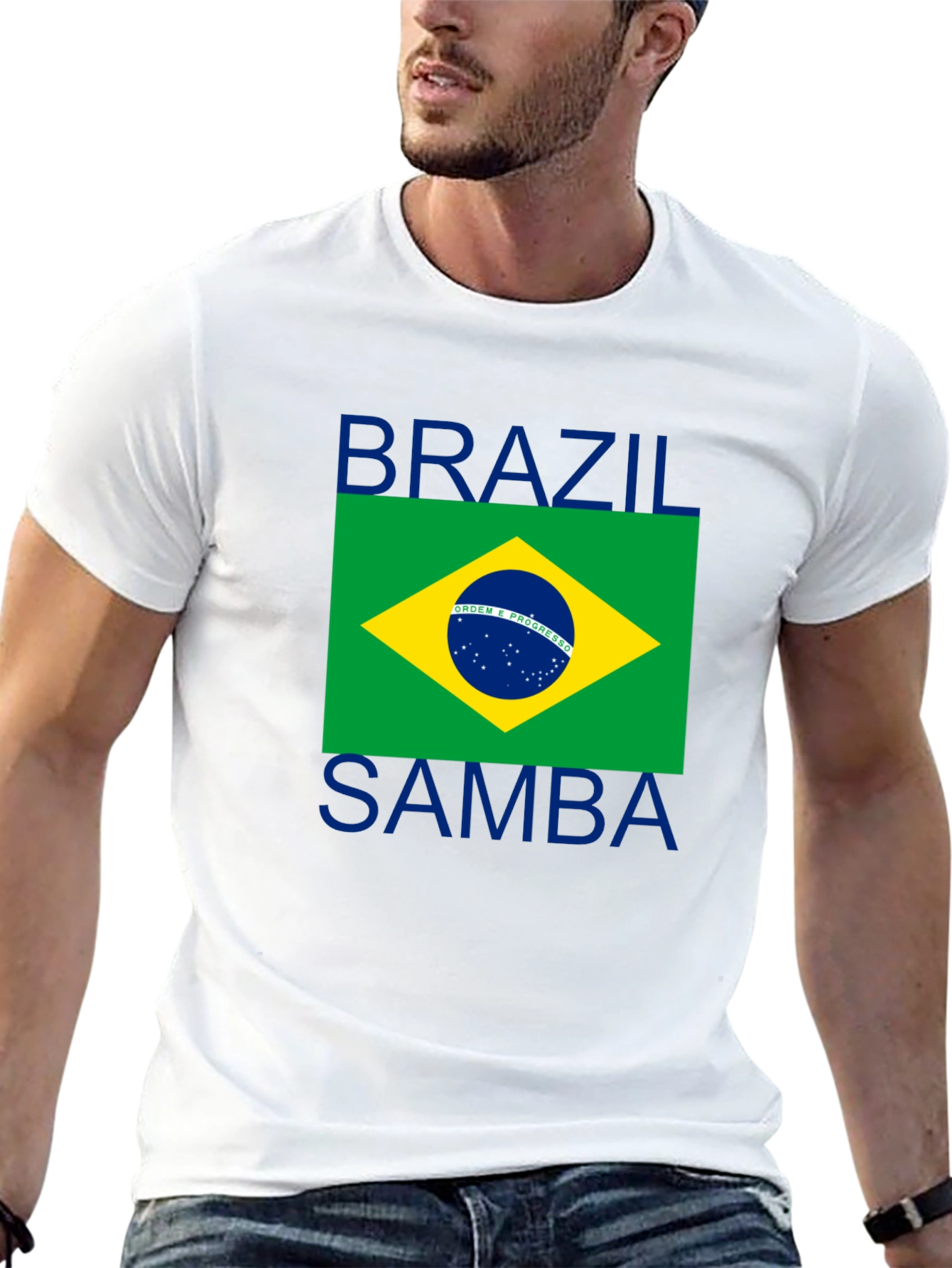 Brazil Samba T-Shirt - Black Crew Neck