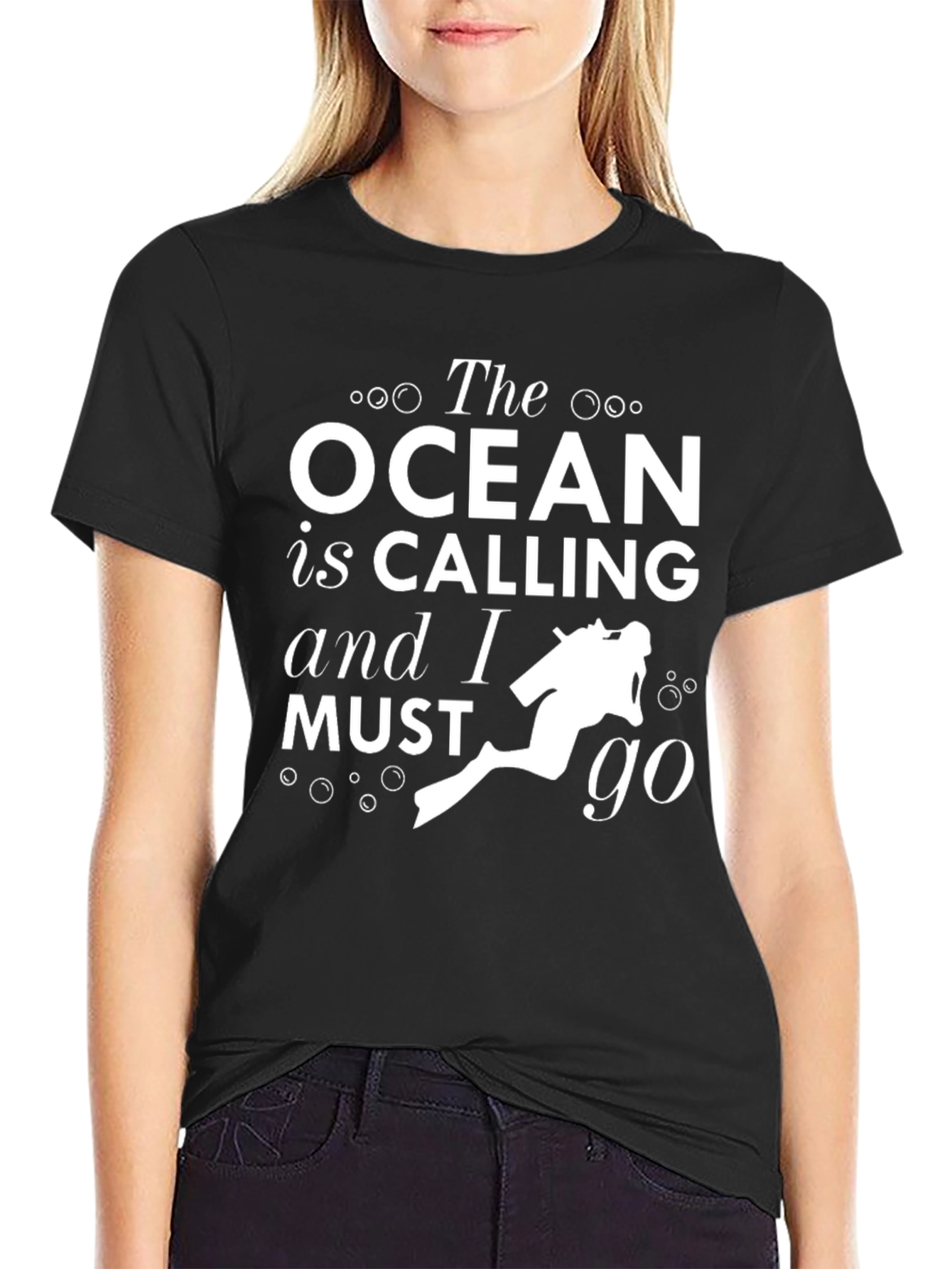 Ocean Calling Diver Graphic T-Shirt