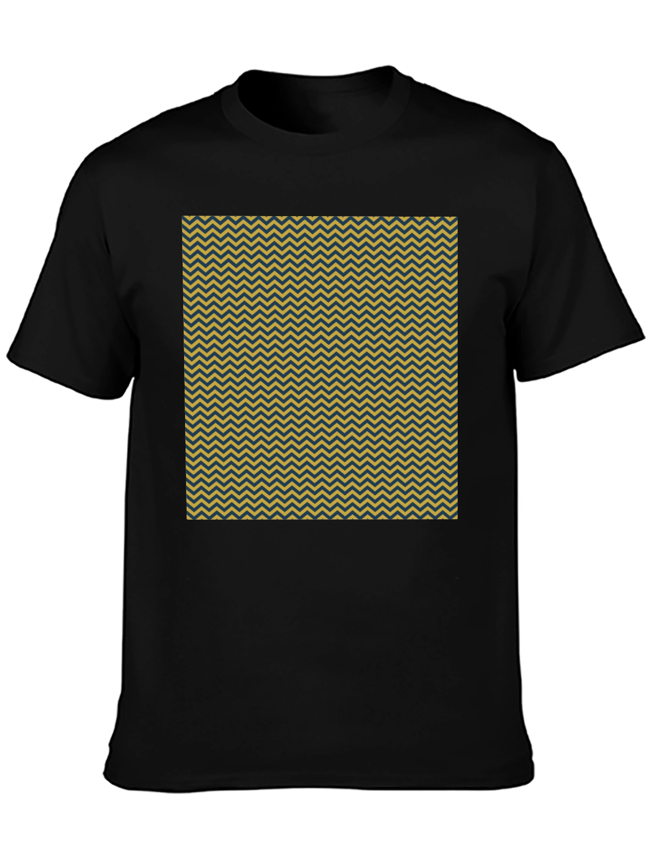 Chevron Pattern Black T-Shirt