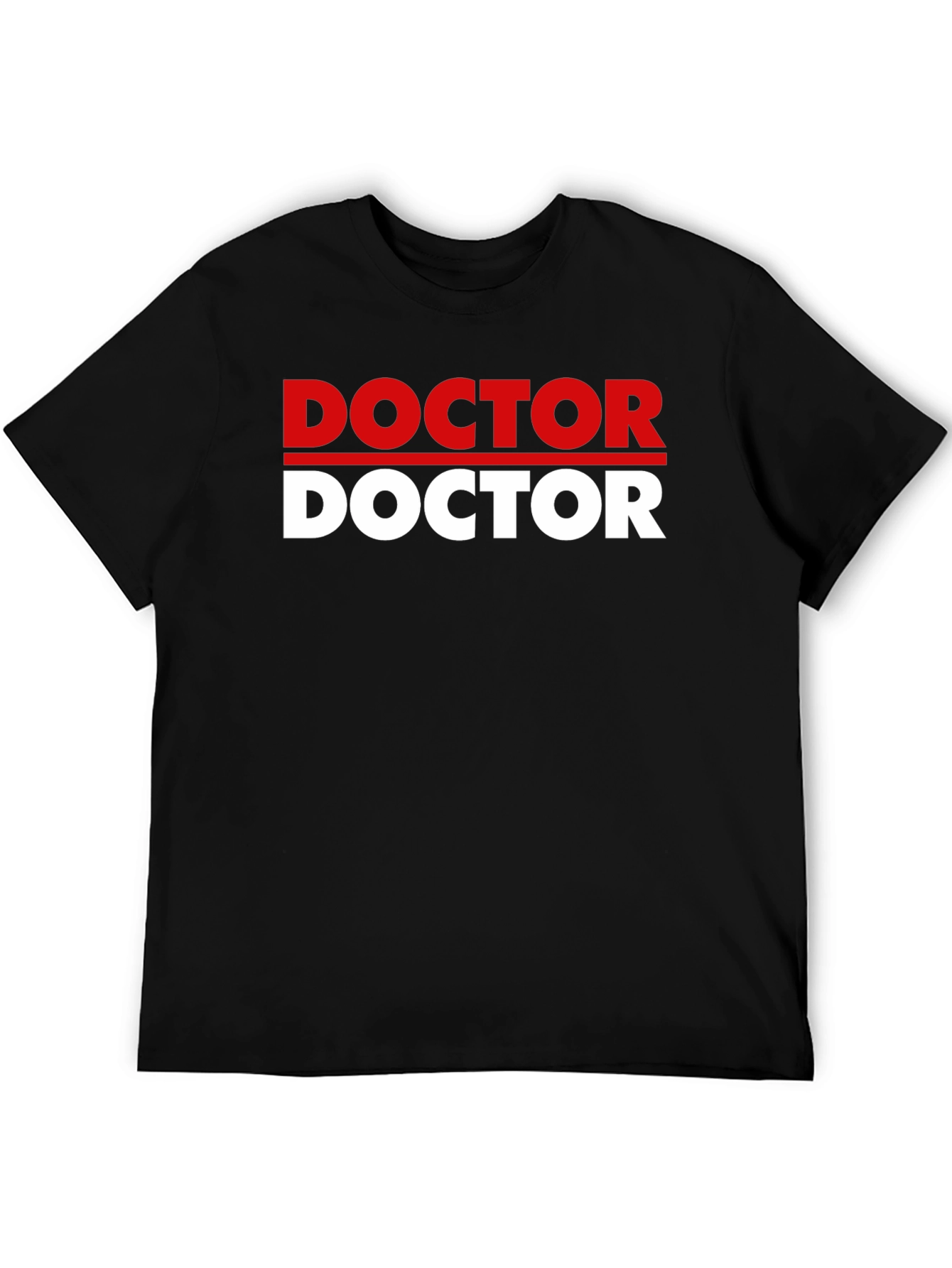 Doctor Red White Graphic Print T-Shirt