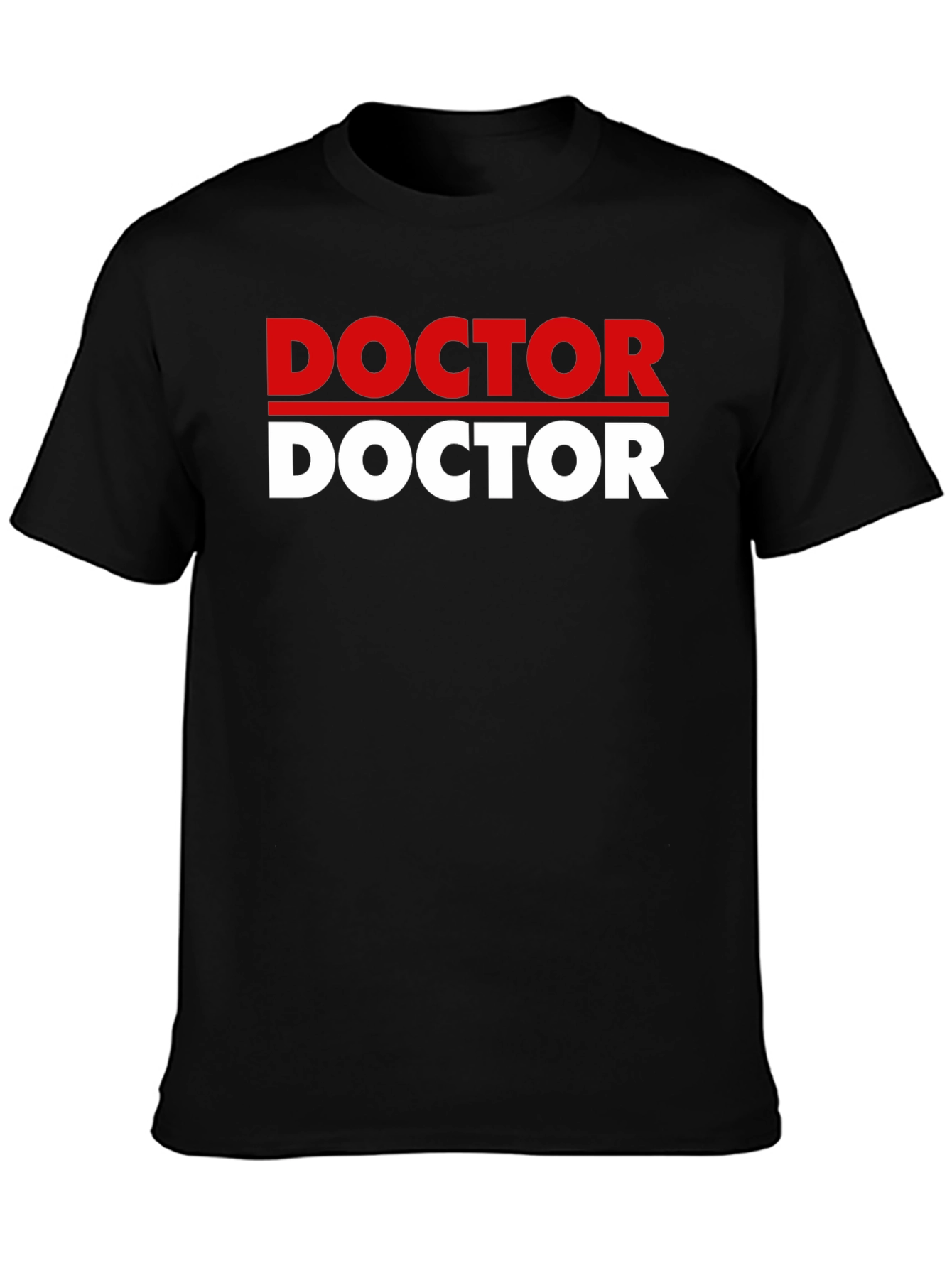 Doctor Red White Graphic Print T-Shirt