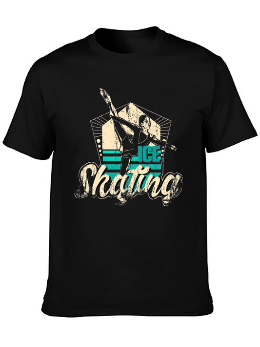 Ice Skating Graphic Tee - Vintage Style Shirt
