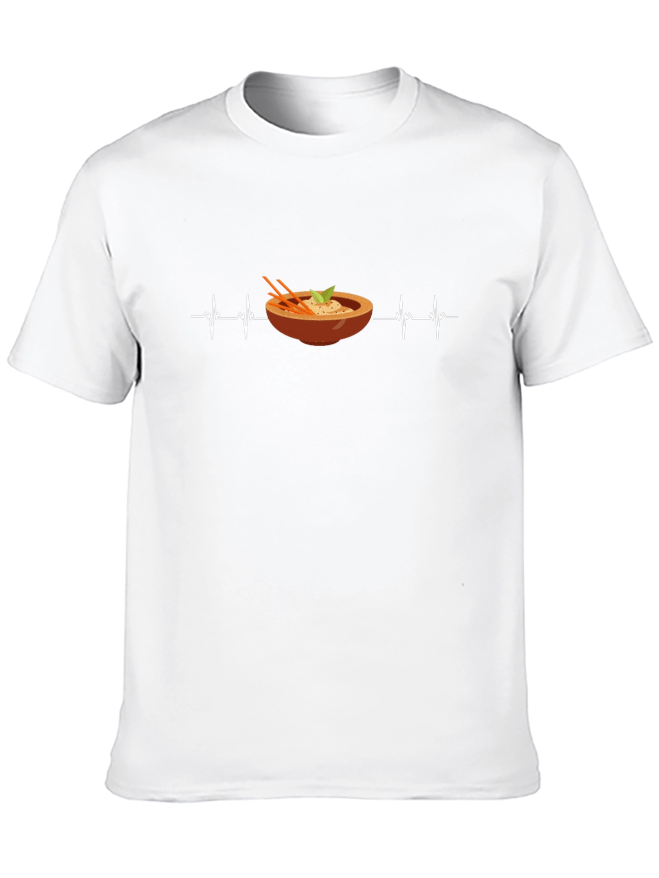Ramen Heartbeat Graphic Tee - Foodie Style