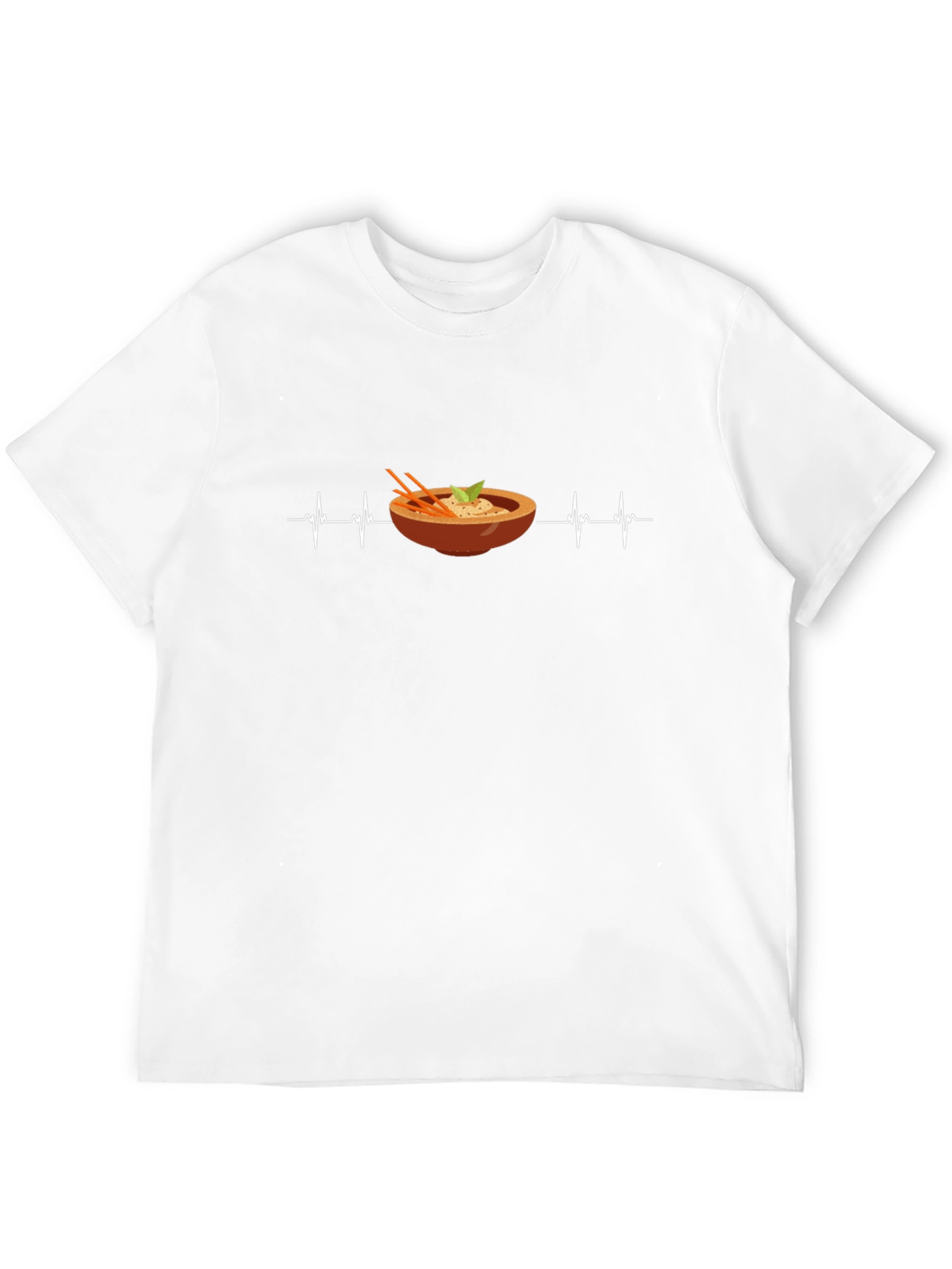 Ramen Heartbeat Graphic Tee - Foodie Style