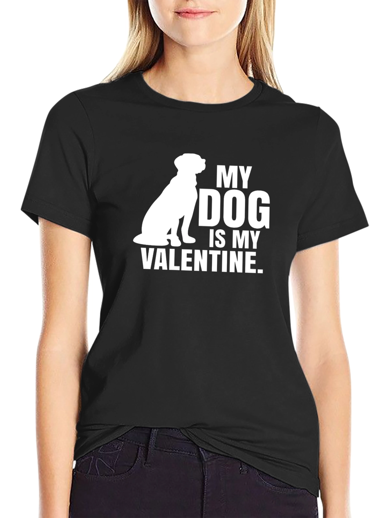 My Dog Is My Valentine T-Shirt – Cute Dog Lover Valentine Tee