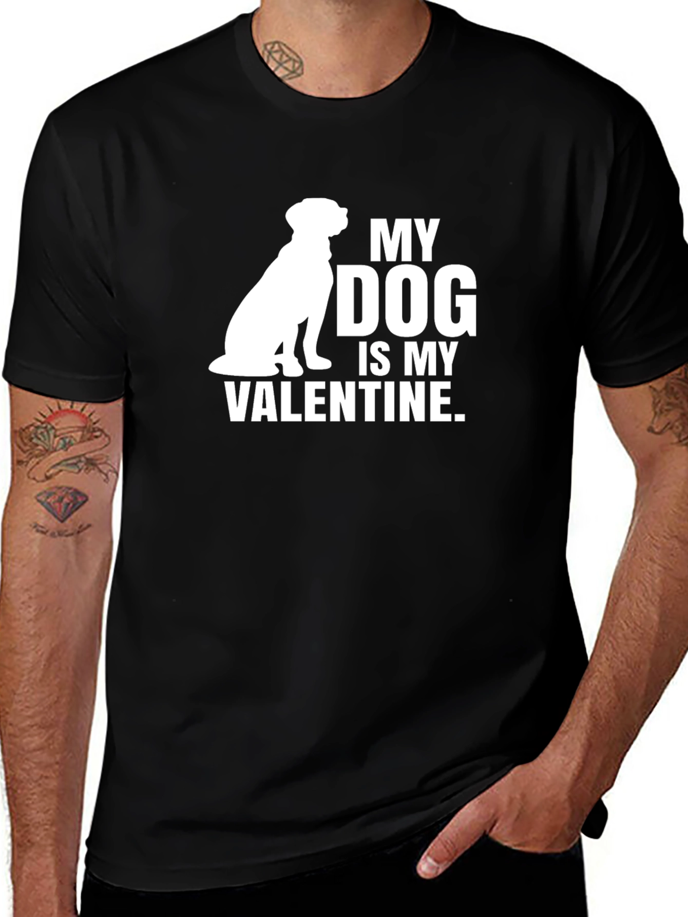My Dog Is My Valentine T-Shirt – Cute Dog Lover Valentine Tee